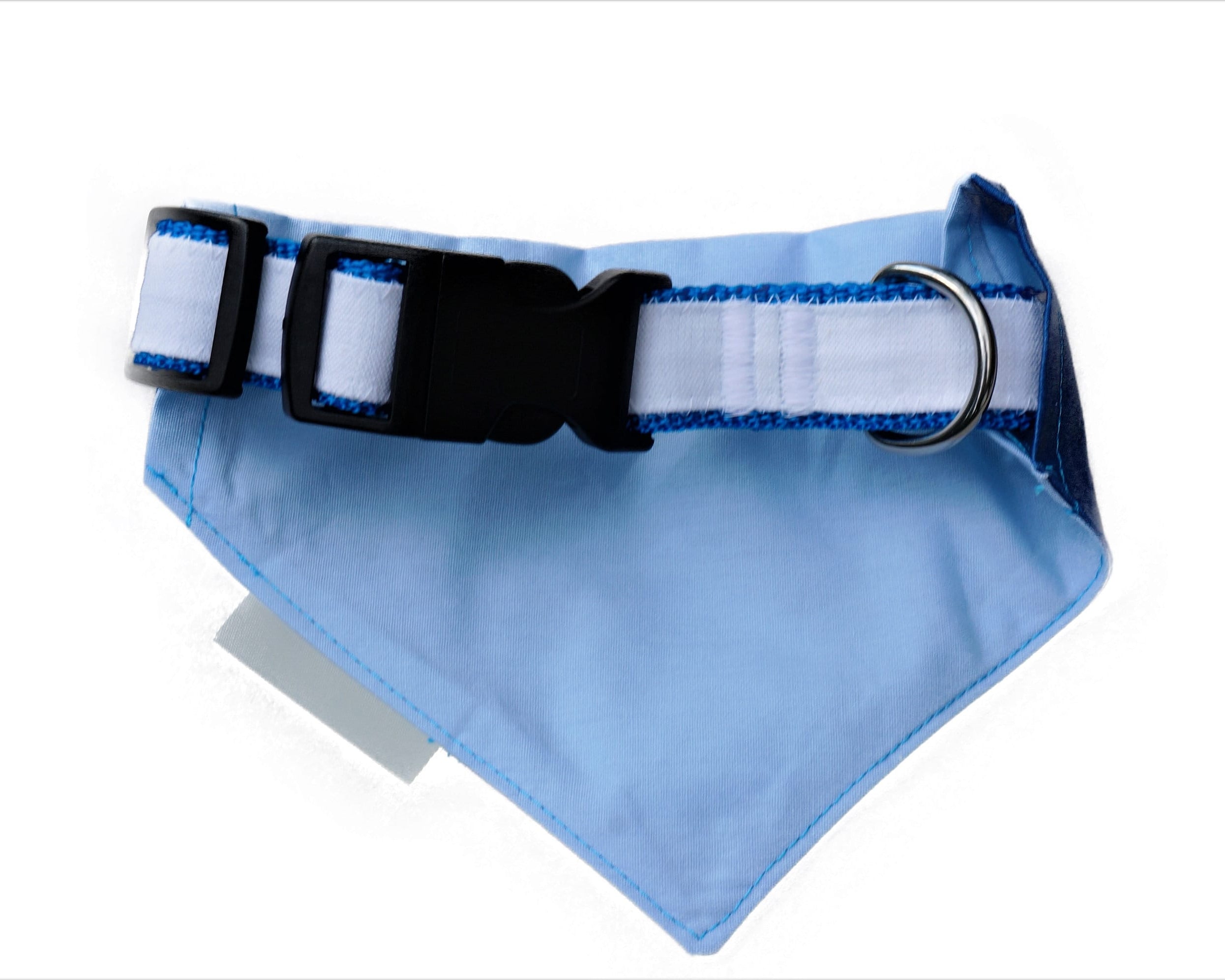 Maritimes Hundehalstuch mit Anker | dunkelblau mit türkis | Hunde Bandana aus Baumwolle | wird am Halsband befestigt