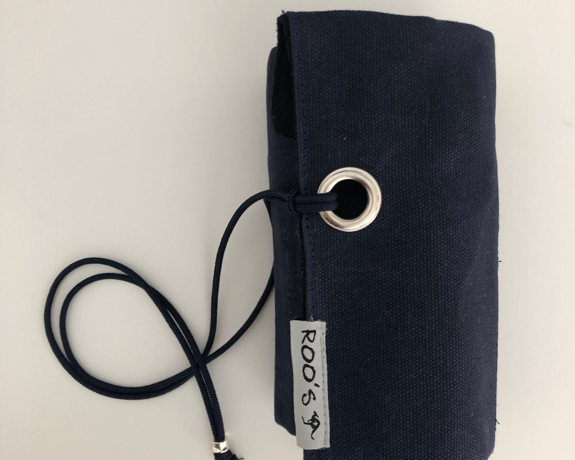 Blaue 3er Watch Roll | Waxed Canvas | Geschenk für Männer | Armbanduhren Rolle 3 Uhren | Reise Uhren Etui | Uhrenrolle Baumwolle gefüttert