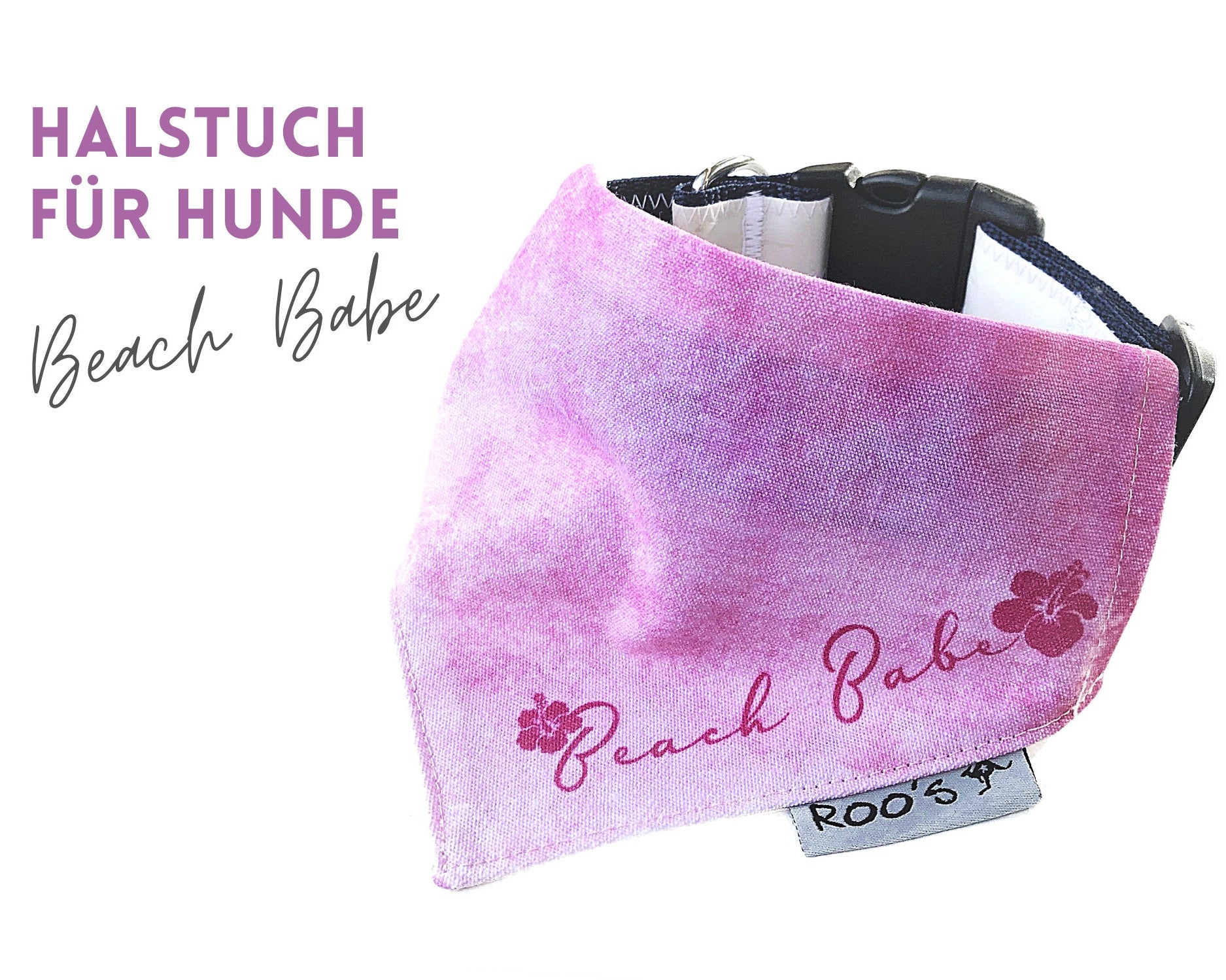 Hundehalstuch "Beach Babe" | pink | Hunde Bandana