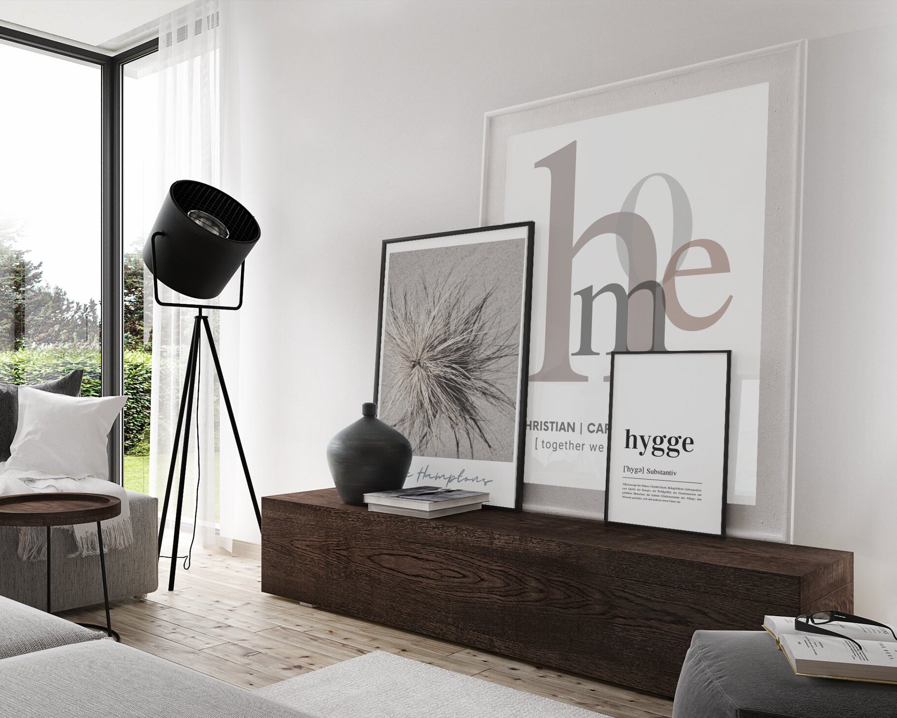 Design Poster | HYGGE | Definition | Digital Print | Typo Bild | gerahmter Kunstdruck | Duden Lautschrift | Gemütlichkeit | Happy | Rahmen