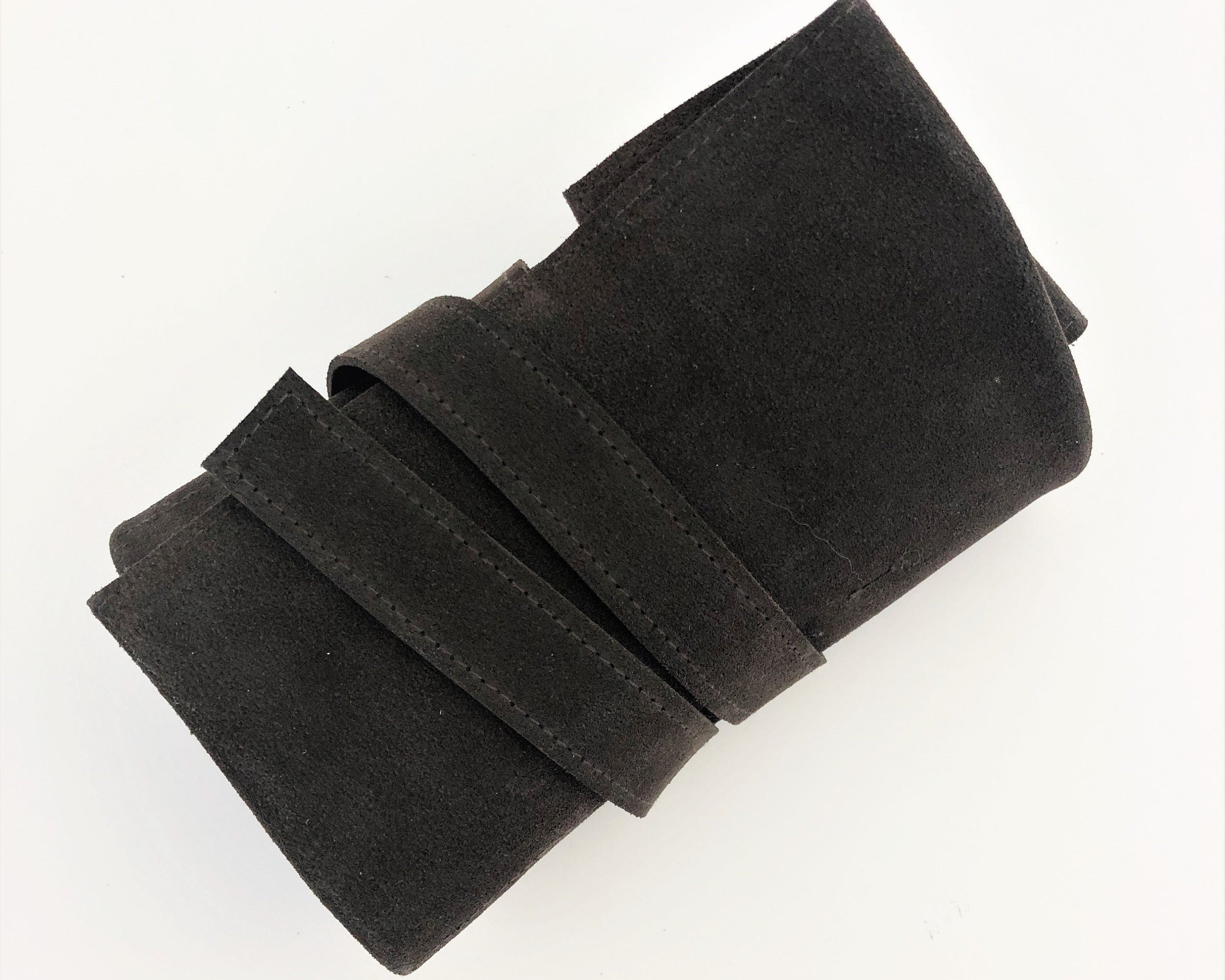 Braune Watch Rolls aus Wildleder | Geschenk Mann | Armbanduhren Rolle | Reise Uhren Etui | Uhrenrolle Leder | als 3er oder 4er