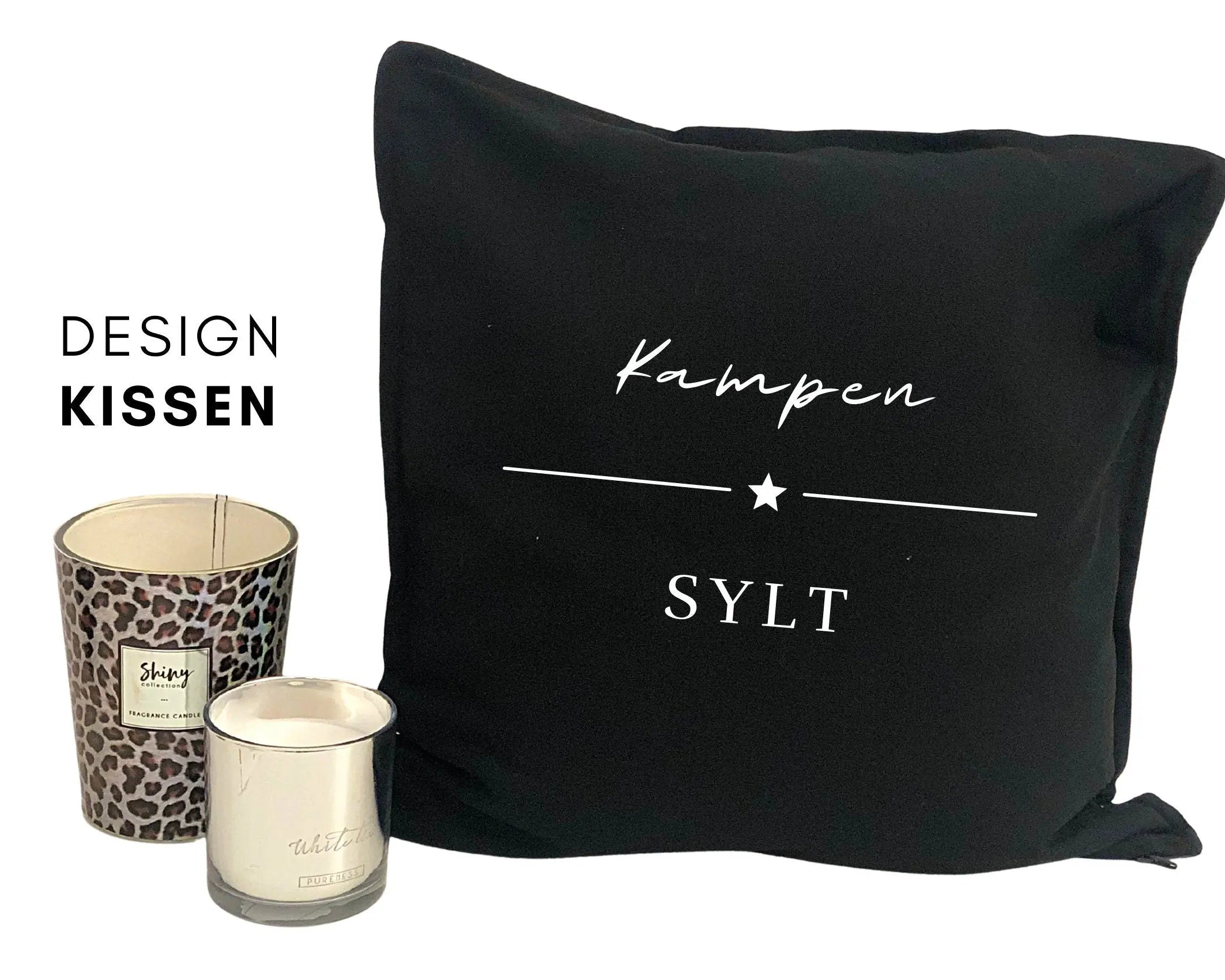 Kissen | Kampen Sylt | Baumwolle Kissenbezug | Hamptons Style | Strandhaus | maritime Deko