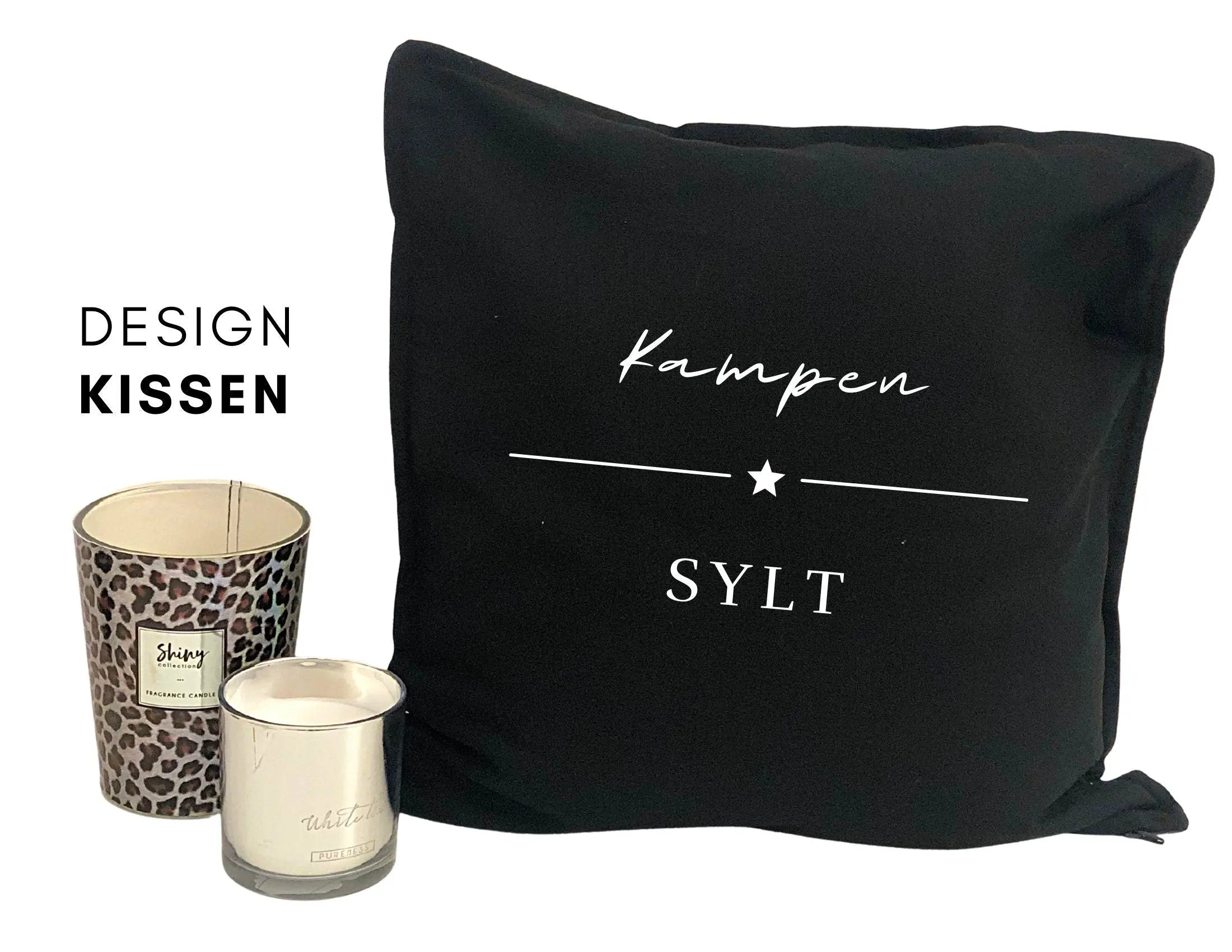 Kissen | Kampen Sylt | Baumwolle Kissenbezug | Hamptons Style | Strandhaus | maritime Deko