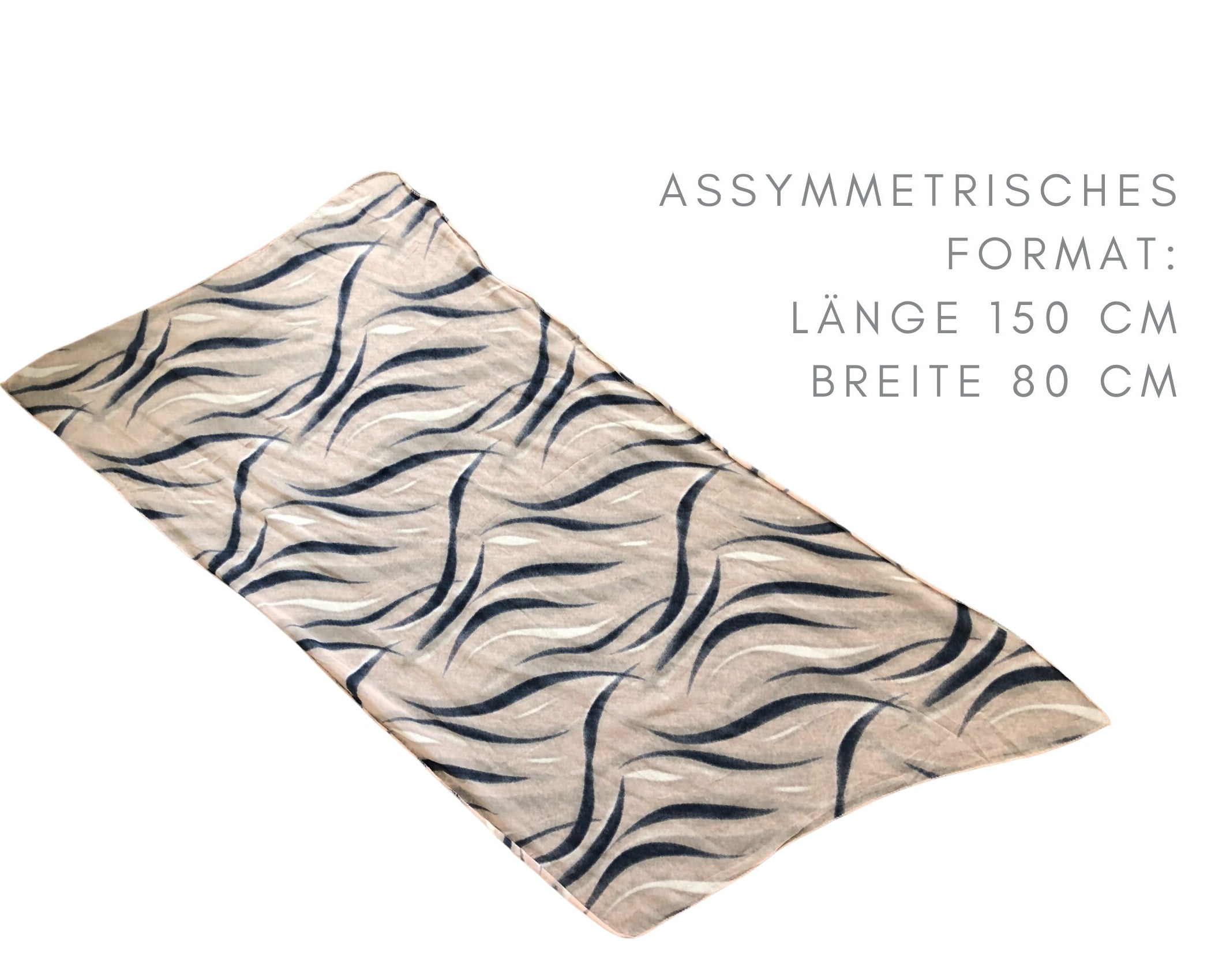 Tuch | Baumwolle mit Seide | dip dye Stil | verwaschene Streifen | blau türkis oder taupe mit blau | Batik Look