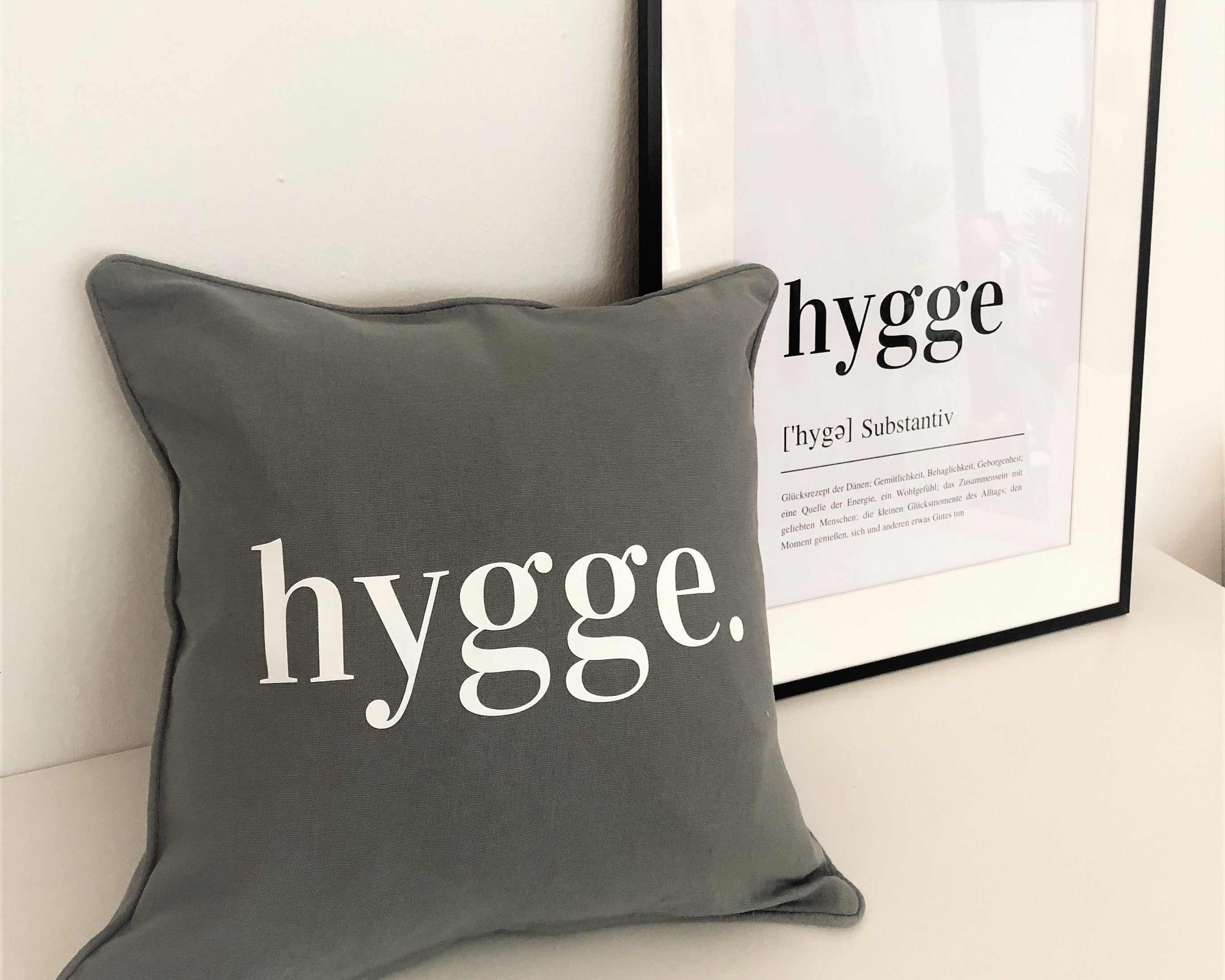 HYGGE Kissen | Kissenbezug aus Baumwolle | minimalistische Deko | 45 x 45 cm