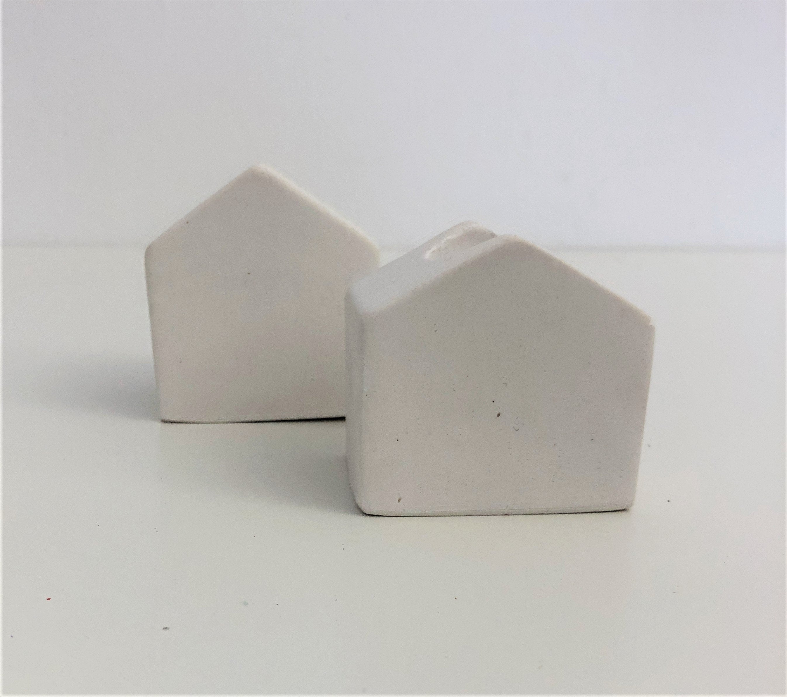 Kerzenständer | Häuschen | Kerzenhalter weißes kleines Haus | Skandi Deko | Ständer Halter