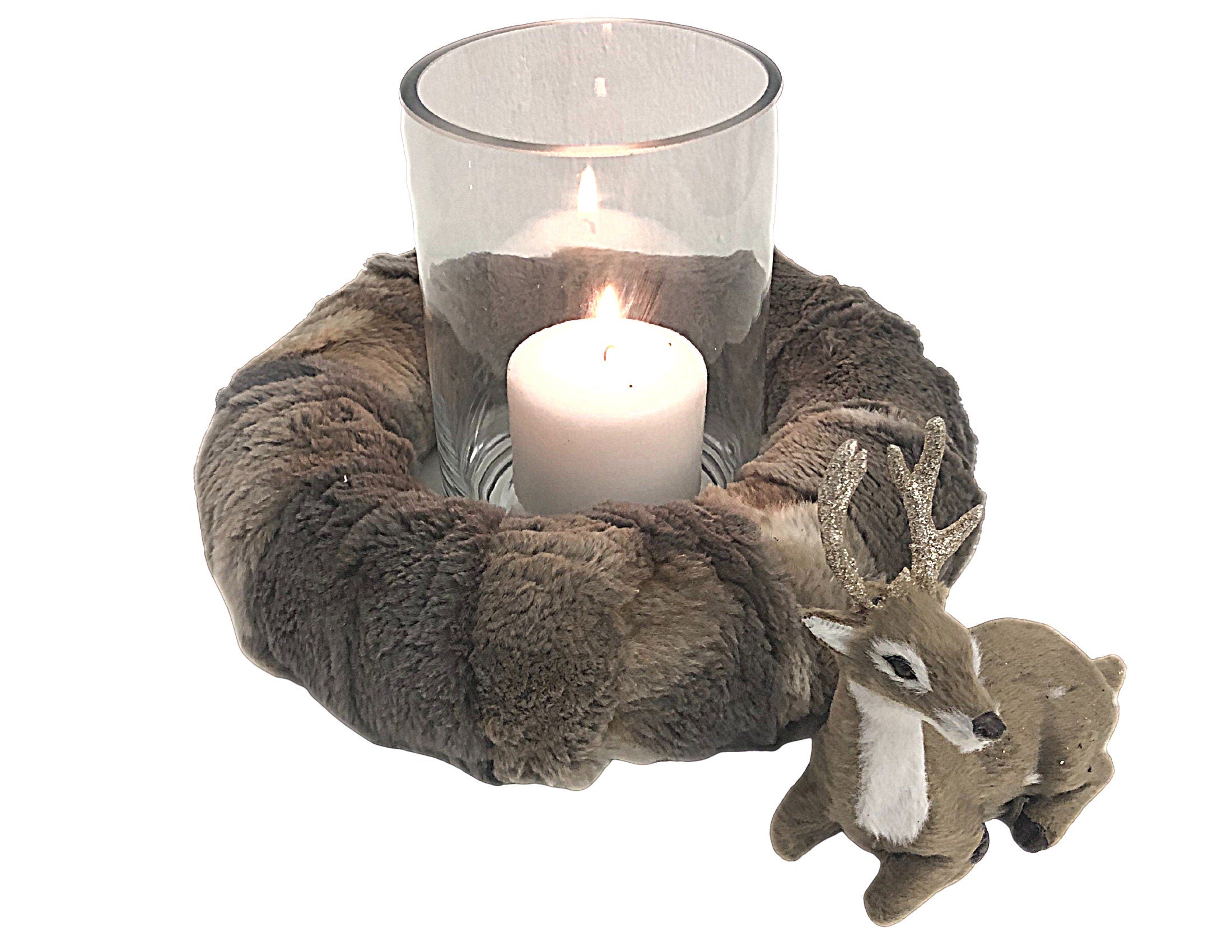 Kranz aus Fell | Deko | Plüschkranz Fur