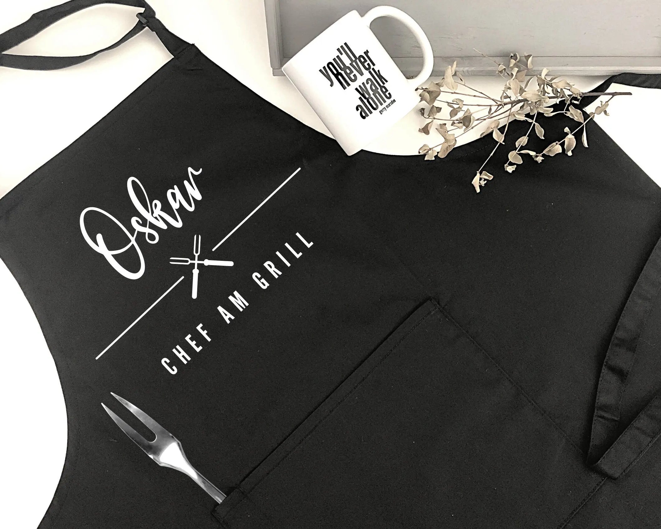 Schürze für ihn | Chef am Grill | BBQ | personalisiert