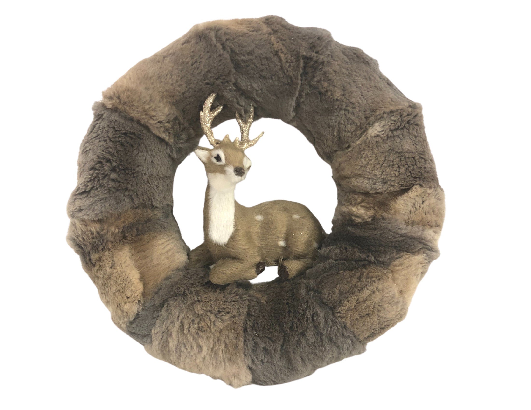 Kranz aus Fell | Deko | Plüschkranz Fur