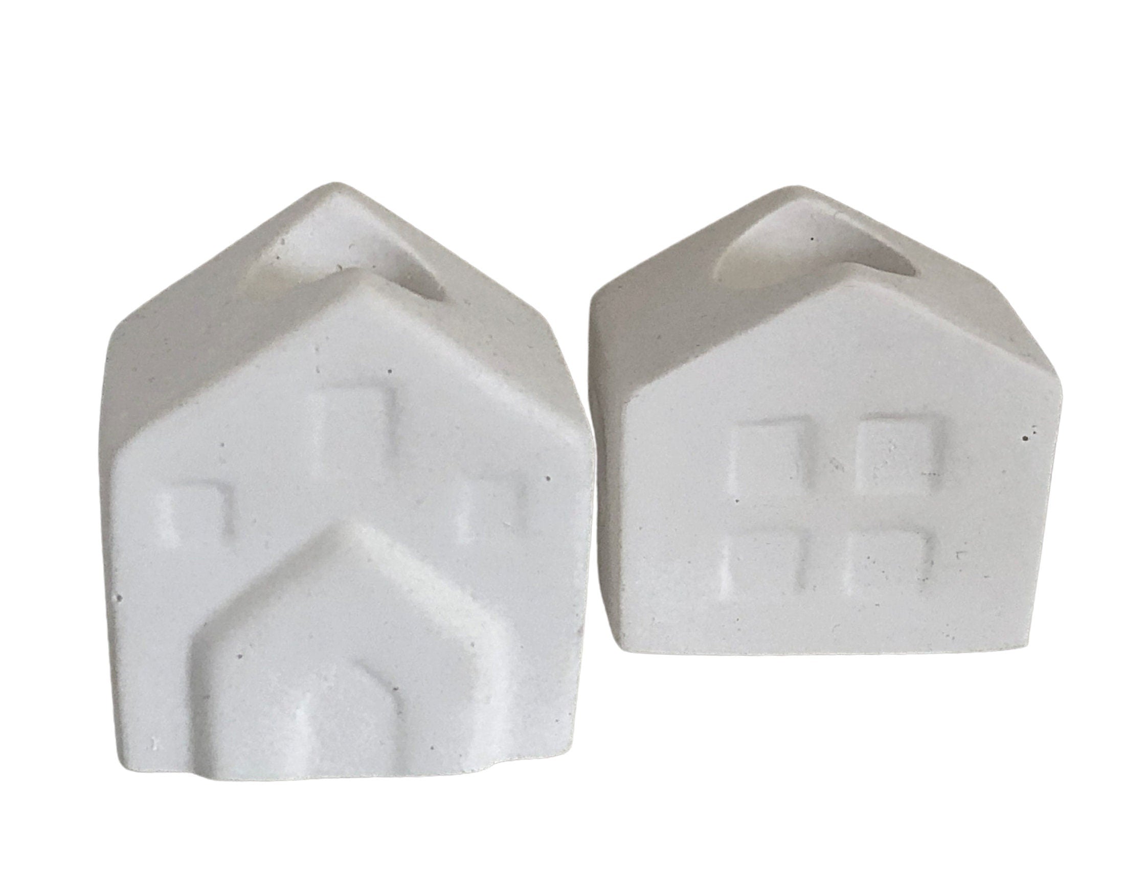 Kerzenständer | Häuschen | Kerzenhalter weißes kleines Haus | Skandi Deko | Ständer Halter