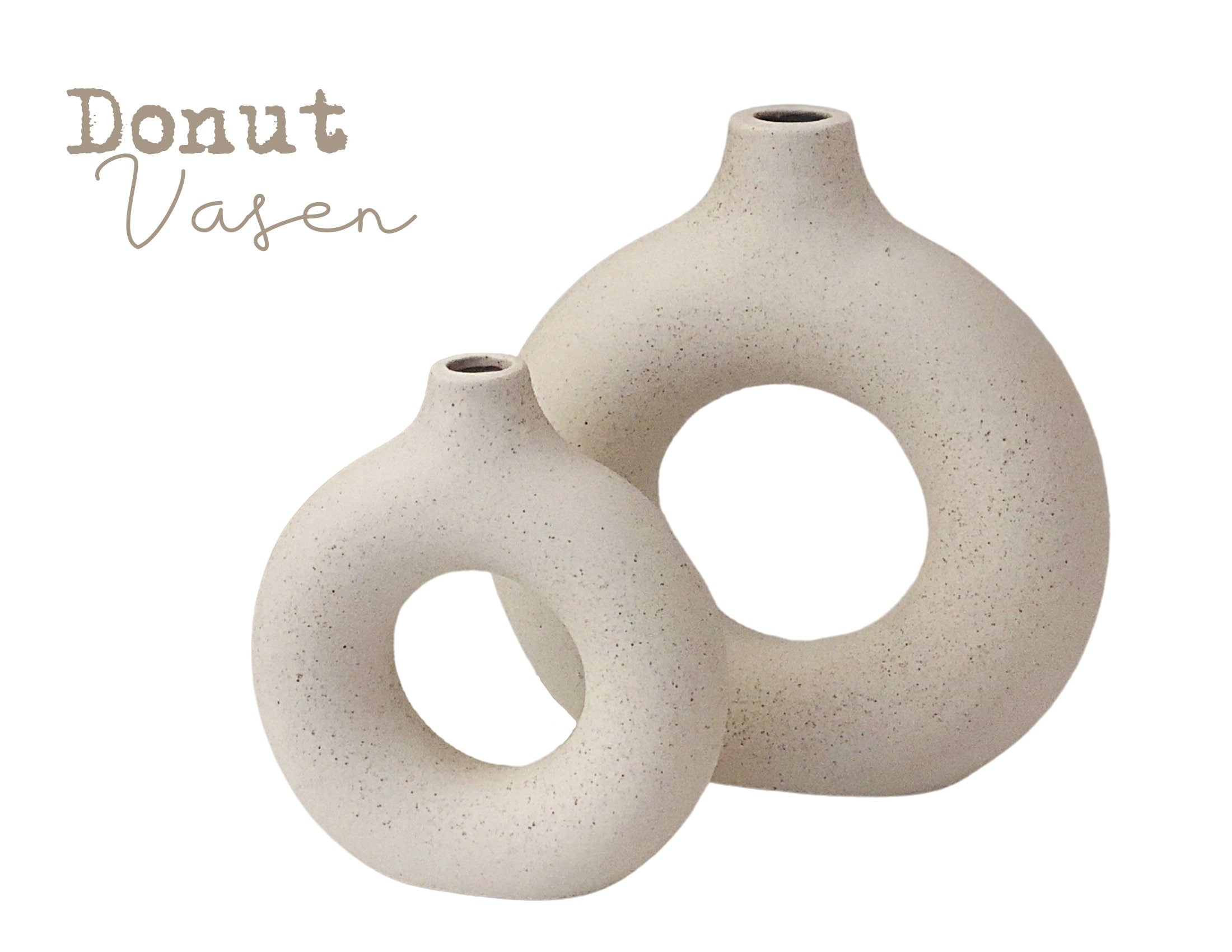 Donut Vasen unterschiedliche Größen | Deko Objekte | Nordic Stil | Skandi | Vase rund mit Loch
