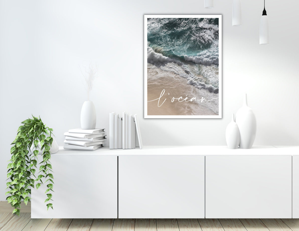 L' océan | Poster vom Meer | Beach | maritim | Bilder Serie | Wand Deko | Meeresposter | Ozean Brandung Strand