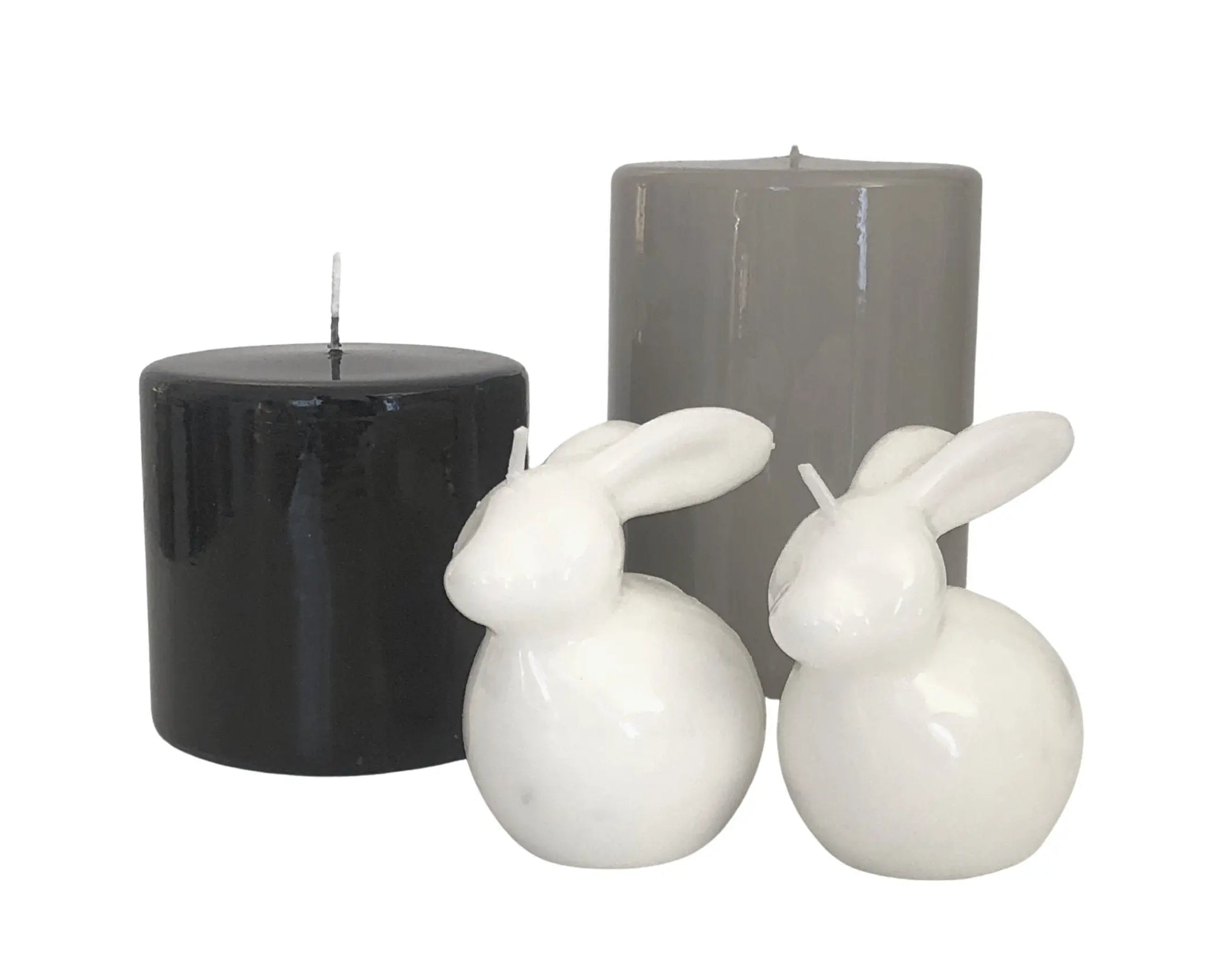 Osternest mit Hase | Hasenkerze | weißer Hase | skandinavisch Ostern | Osterdeko