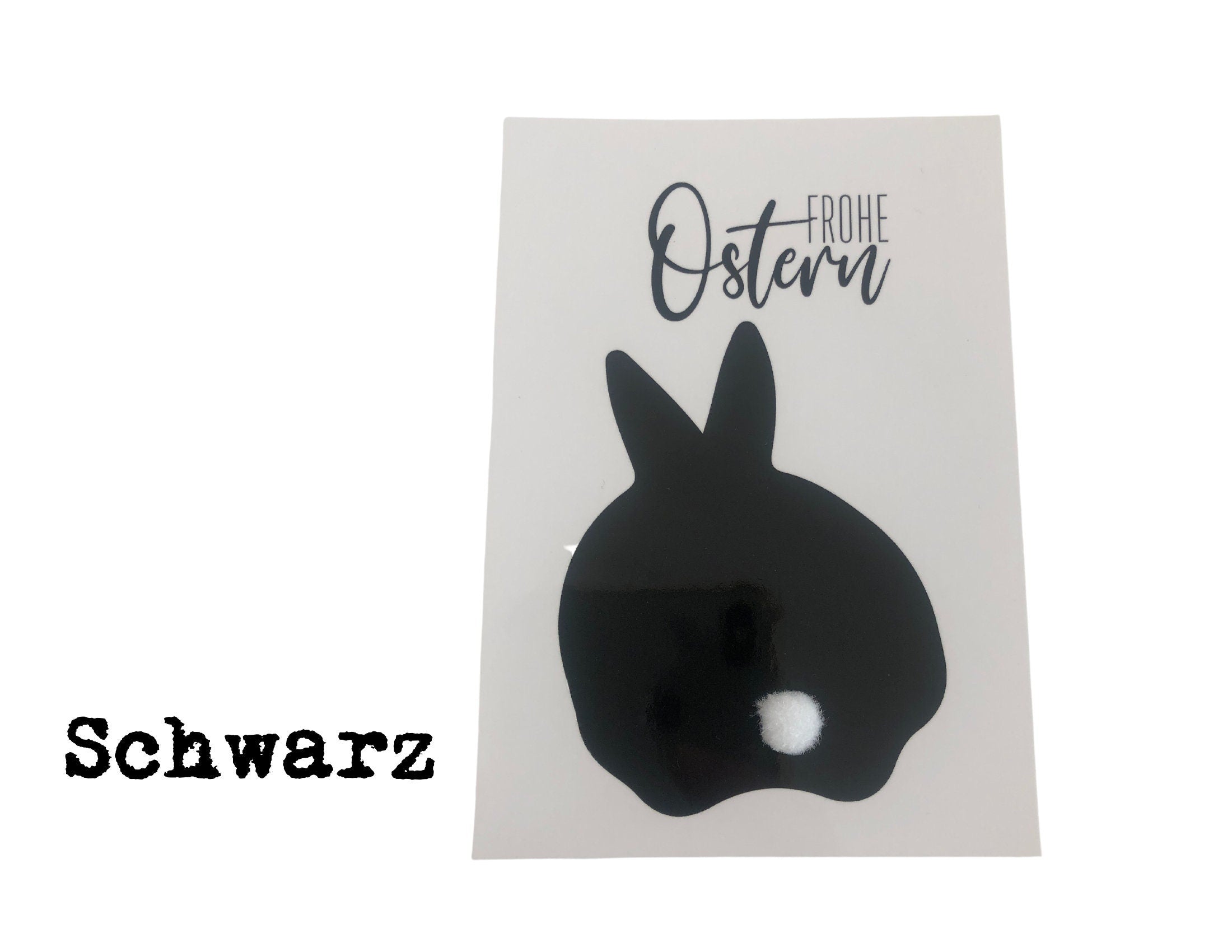 Oster Karten | Ostergruß | Häschen Puschel Filzkugel | Osterhasenkarte im rosa Kuvert