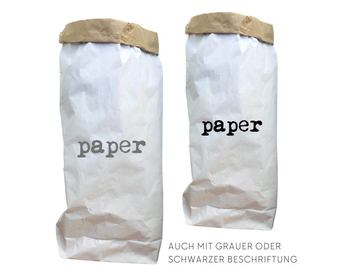 XXL Papiersack aus Kraftpapier | Aufbewahrung Papier | Utensilo | Beschriftung in neon pink schwarz oder grau | Tüte Sack Beutel