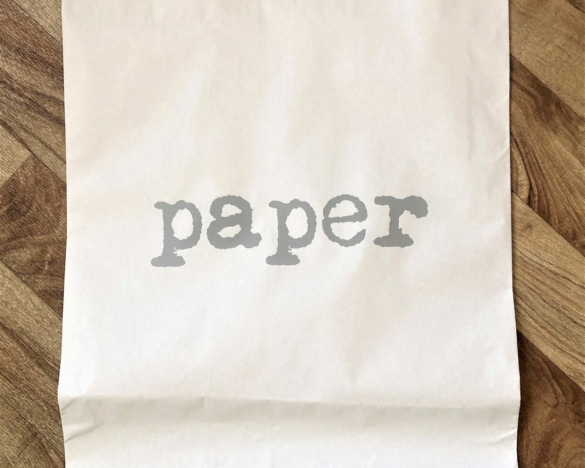 XXL Papiersack aus Kraftpapier | Aufbewahrung Papier | Utensilo | Beschriftung in neon pink schwarz oder grau | Tüte Sack Beutel