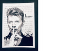 Karte | David Bowie | Art Card | schwarz weiß | A6 | Kraftpapierumschlag