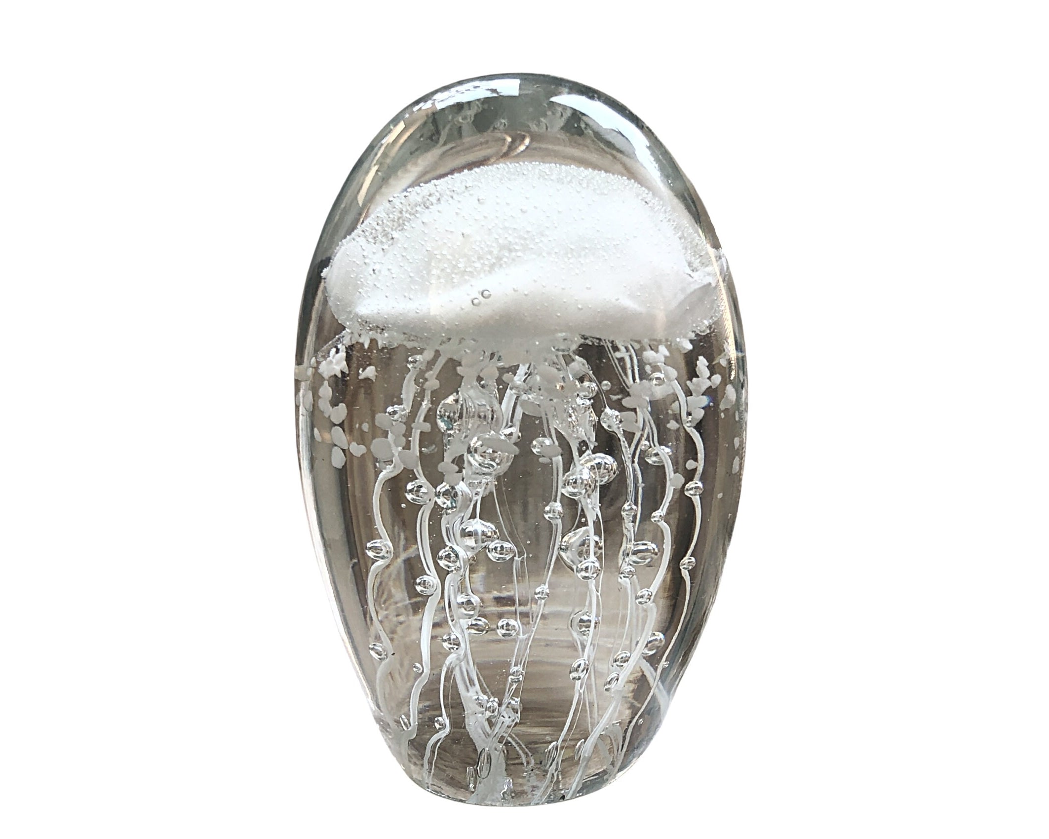 Objekt | Qualle | Briefbeschwerer | Glas | weiß