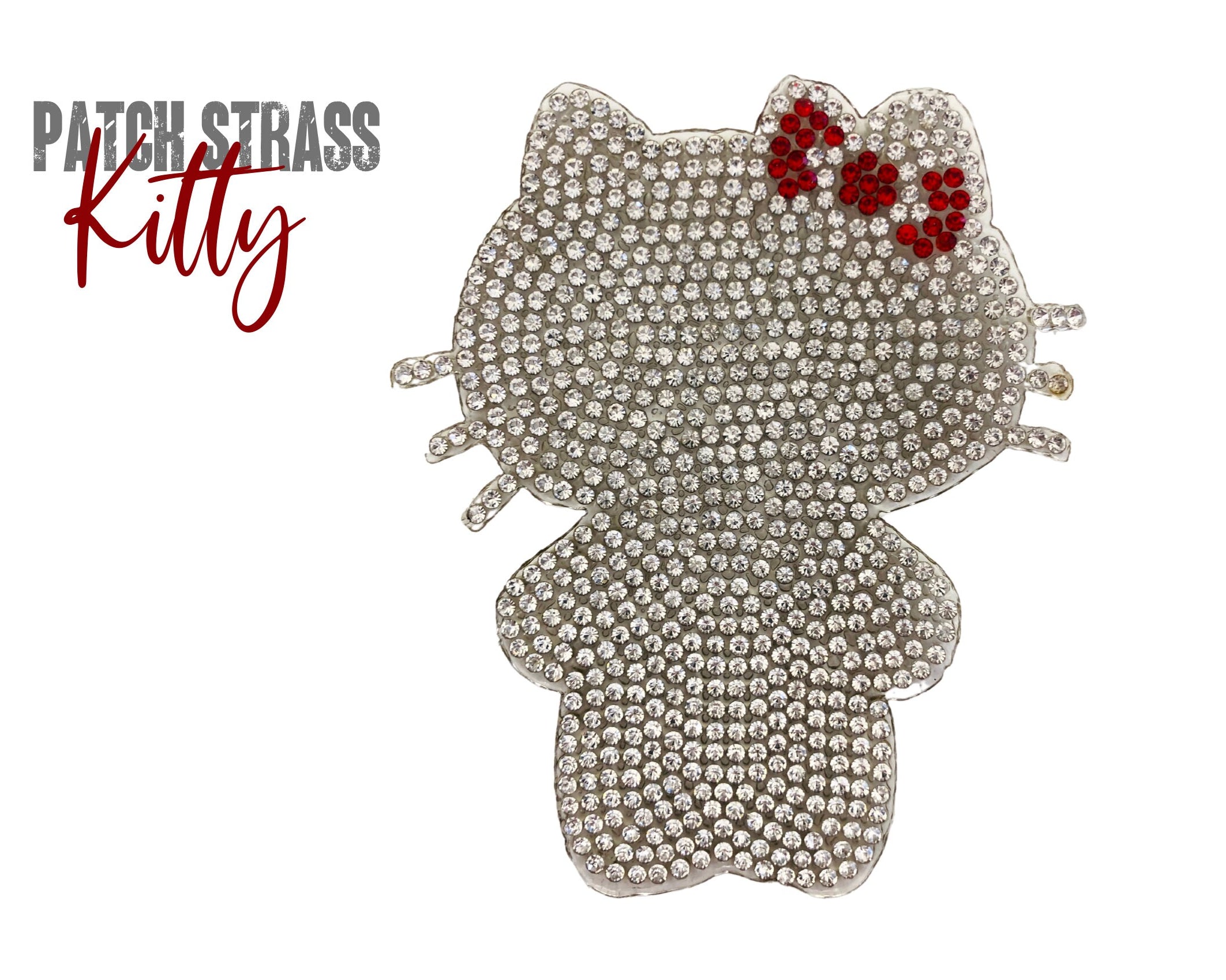 Bügelbild | Kitty aus Strass | Hotfix