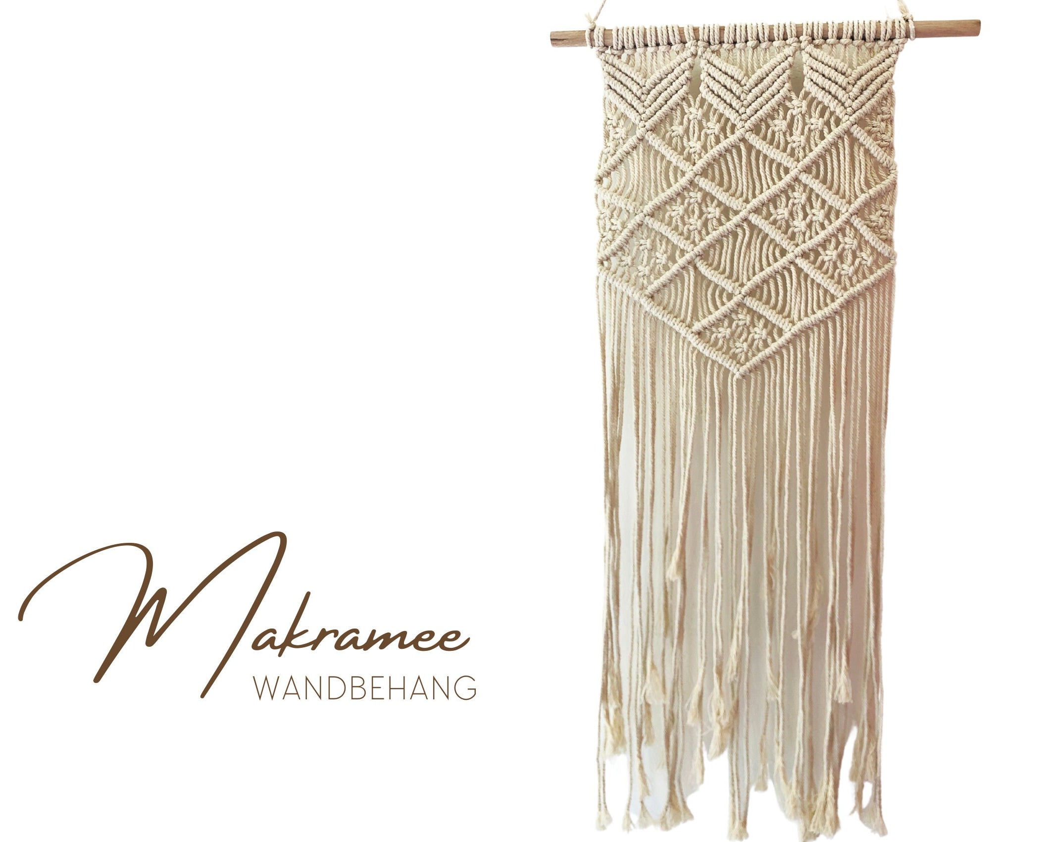 Makramee Wandbehang | Boho Wand Deko | beige
