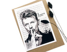 Karte | David Bowie | Art Card | schwarz weiß | A6 | Kraftpapierumschlag
