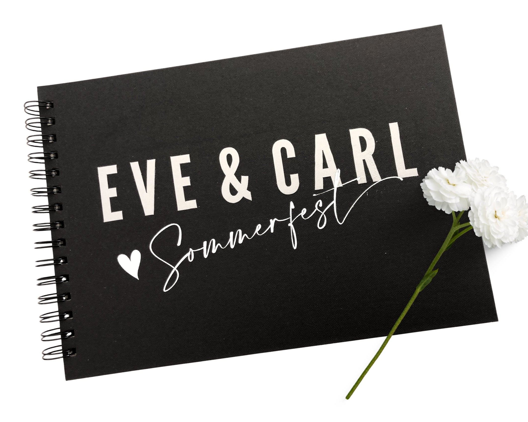 Hochzeit | Gästebuch | personalisiert | schwarz