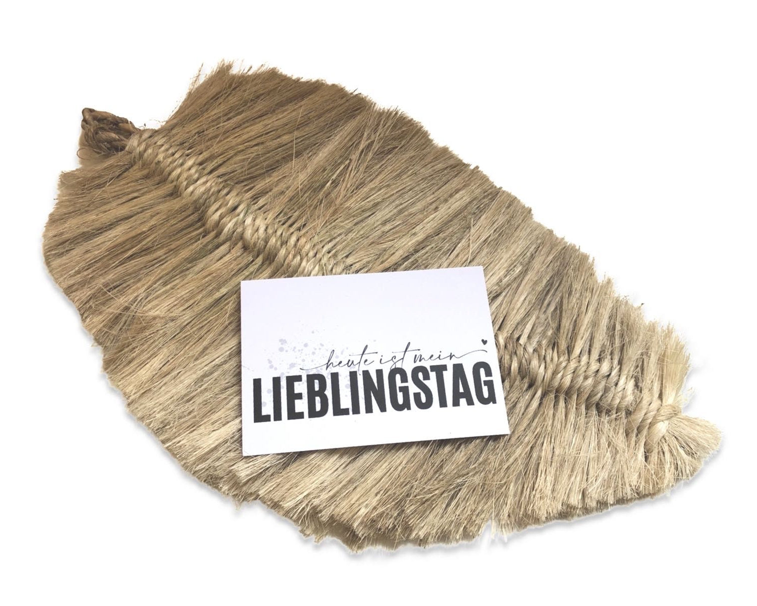 Makramee Blatt | große Feder | Boho Deko | natur