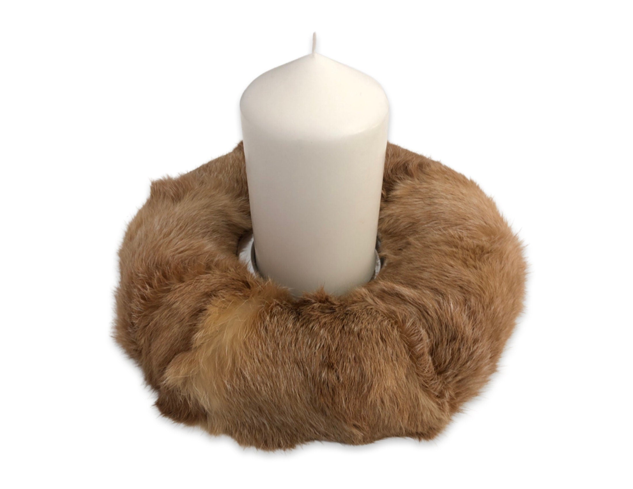 Kranz aus Fell | Deko Kranz | Plüschkranz Fur