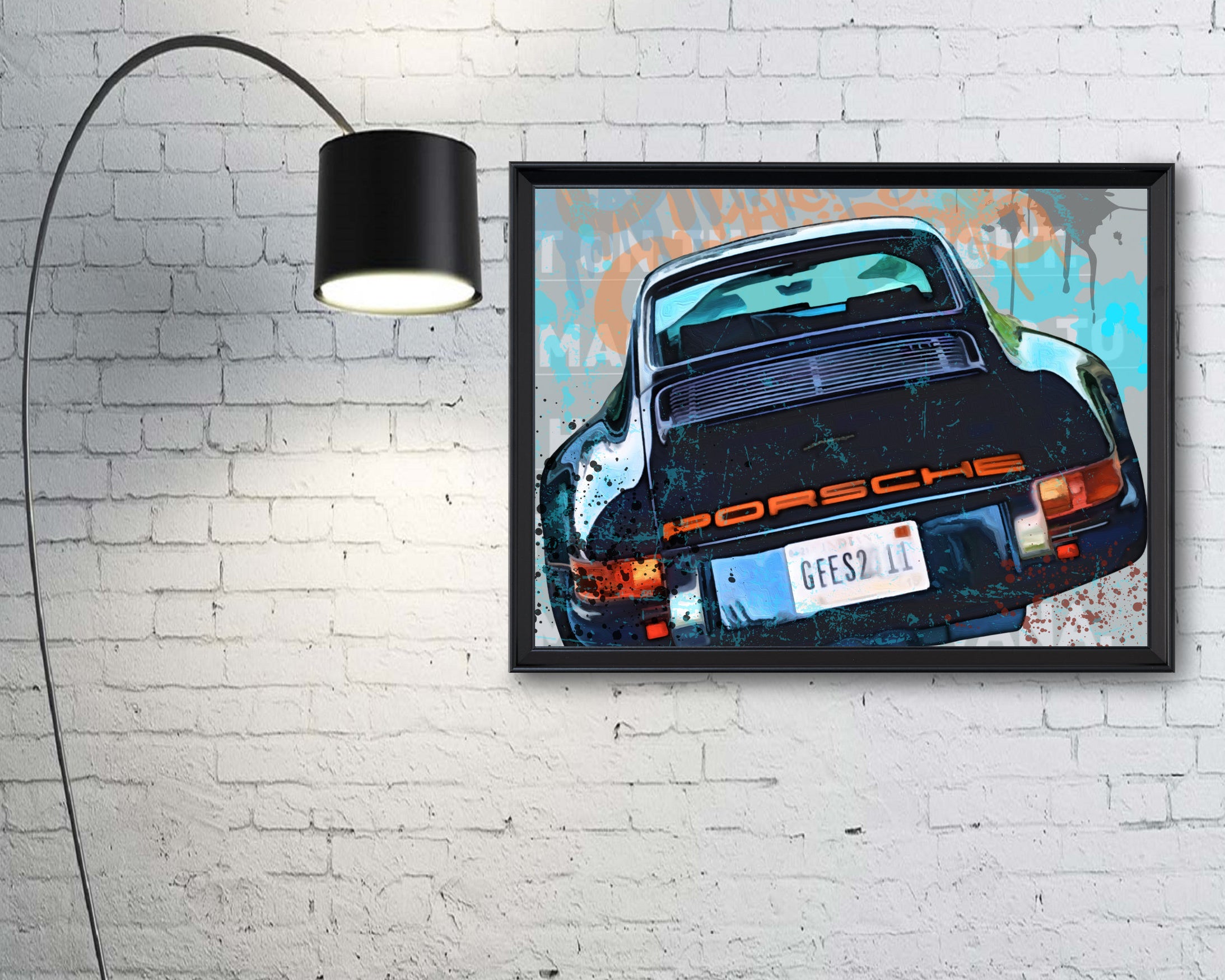 Porsche 911 Art Print | Digital Print | Car Art | Auto Poster | Kunstdruck | Sportwagen | Geschenk für Männer | Porsche Bild | 911er