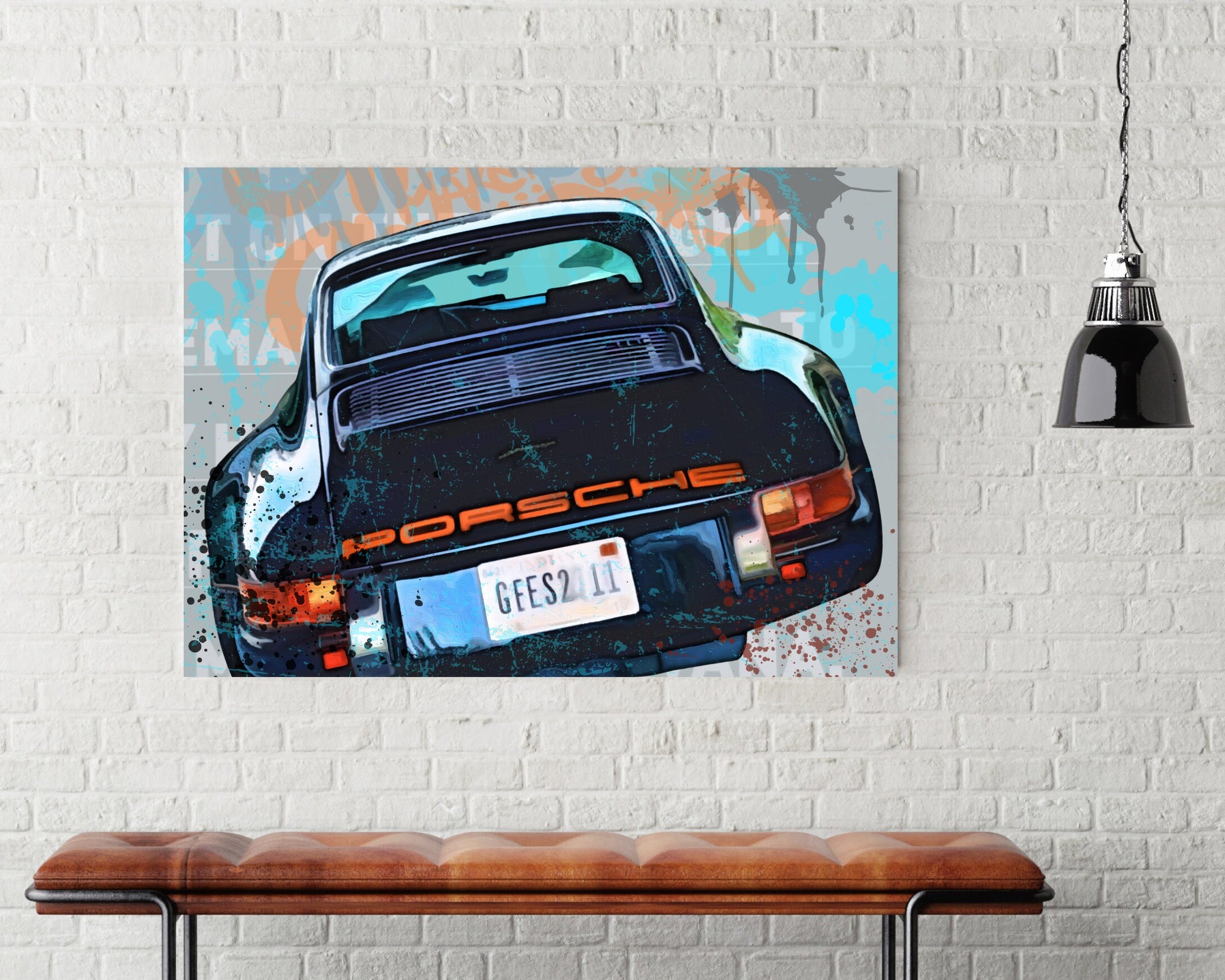 Porsche 911 Art Print | Digital Print | Car Art | Auto Poster | Kunstdruck | Sportwagen | Geschenk für Männer | Porsche Bild | 911er