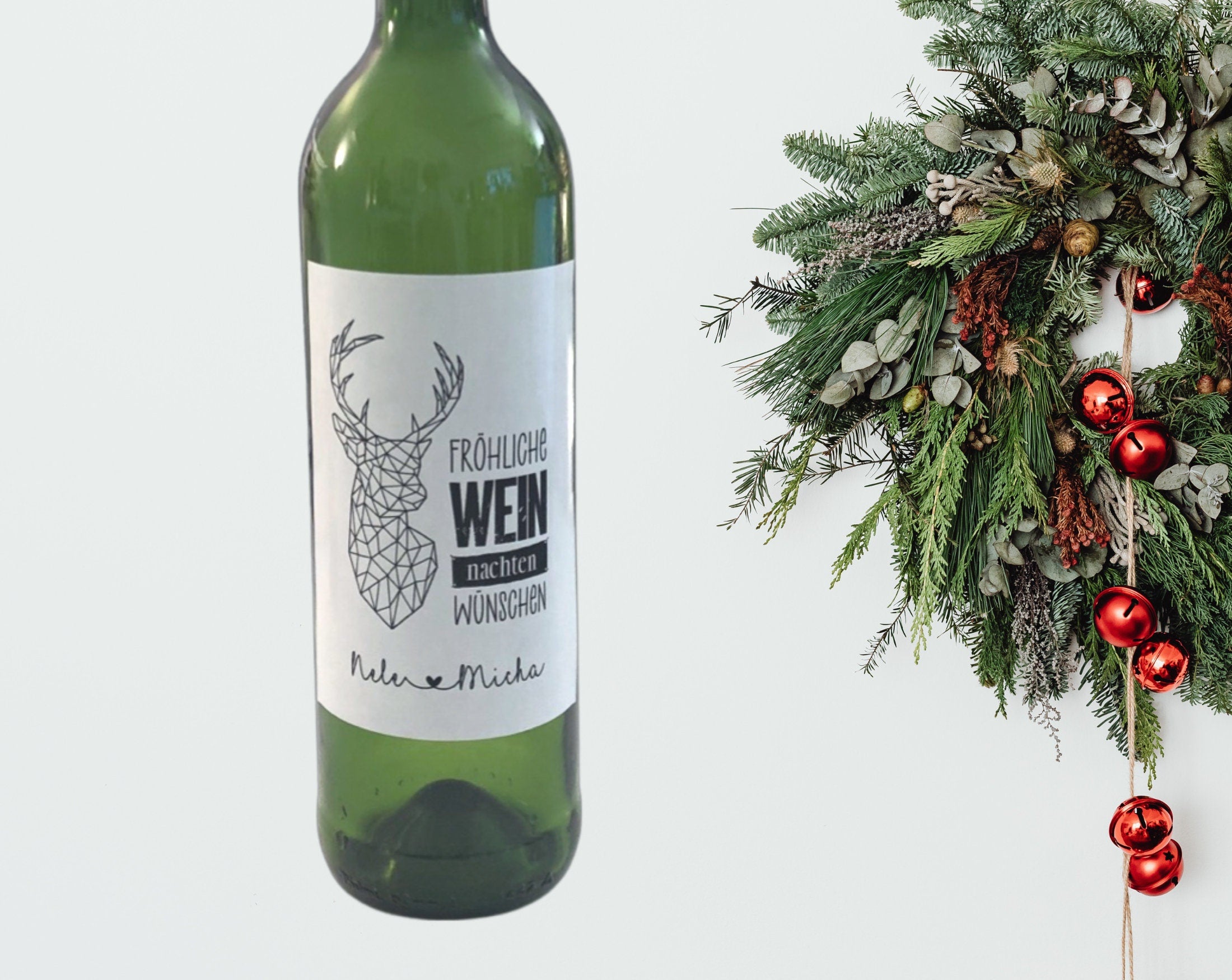 Weinflaschen Etikett | Geschenk Weihnachten personalisiert