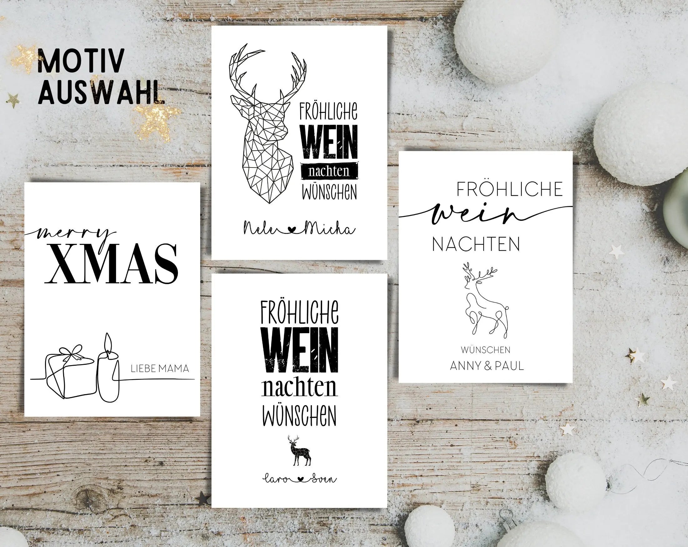 Weinflaschen Etikett | Geschenk Weihnachten personalisiert