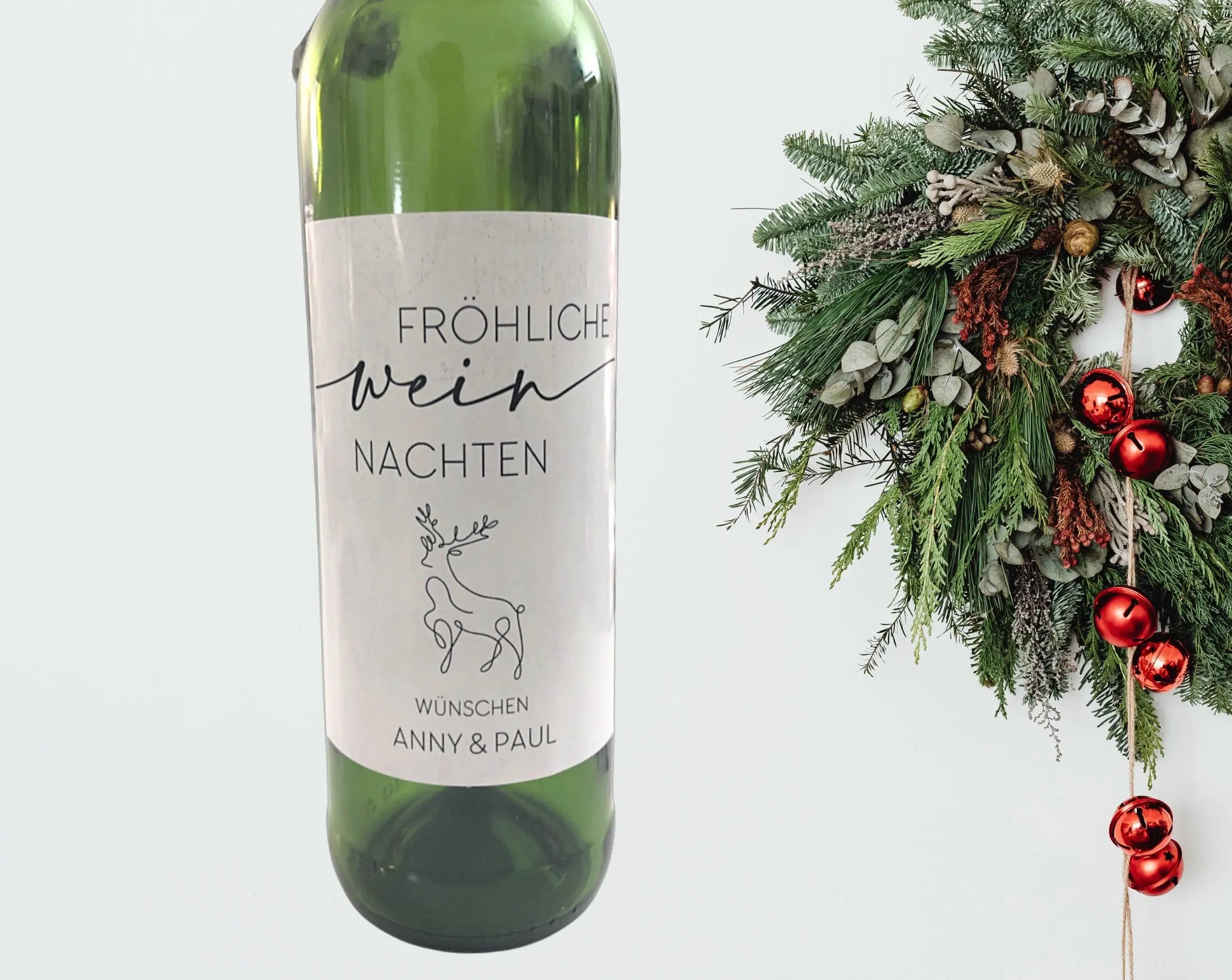 Weinflaschen Etikett | Geschenk Weihnachten personalisiert