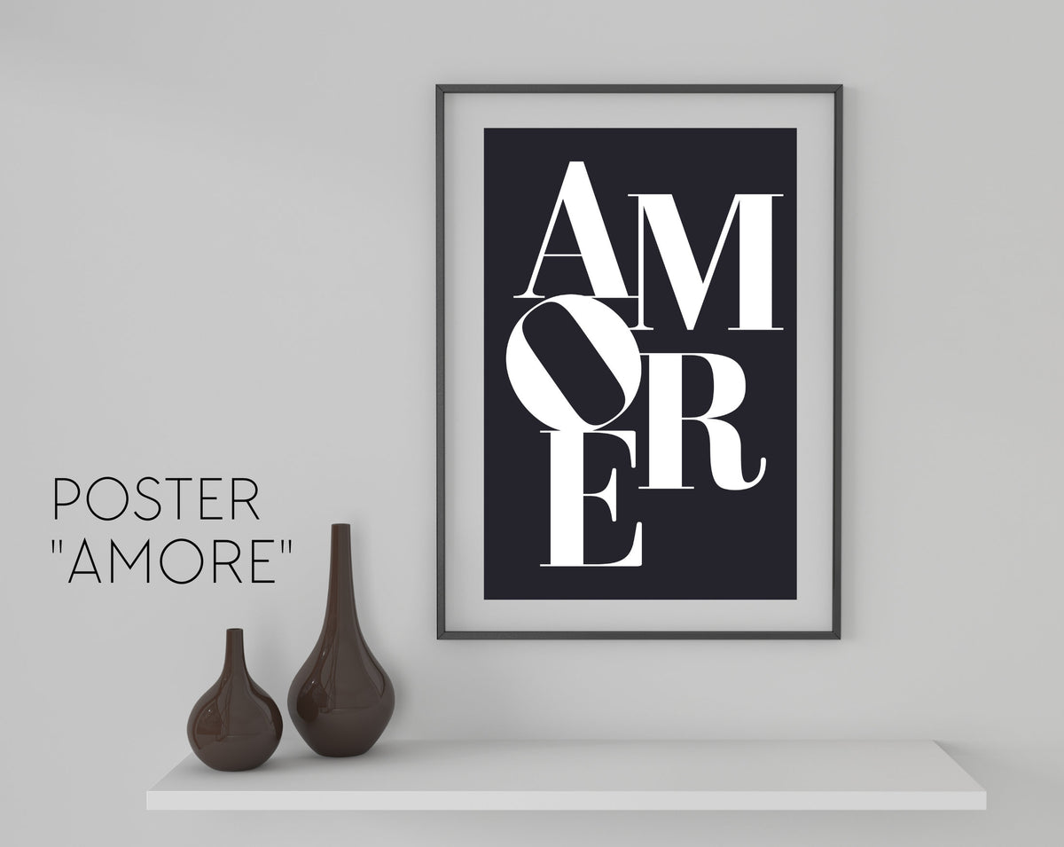 AMORE | Poster | Typografie | schwarz