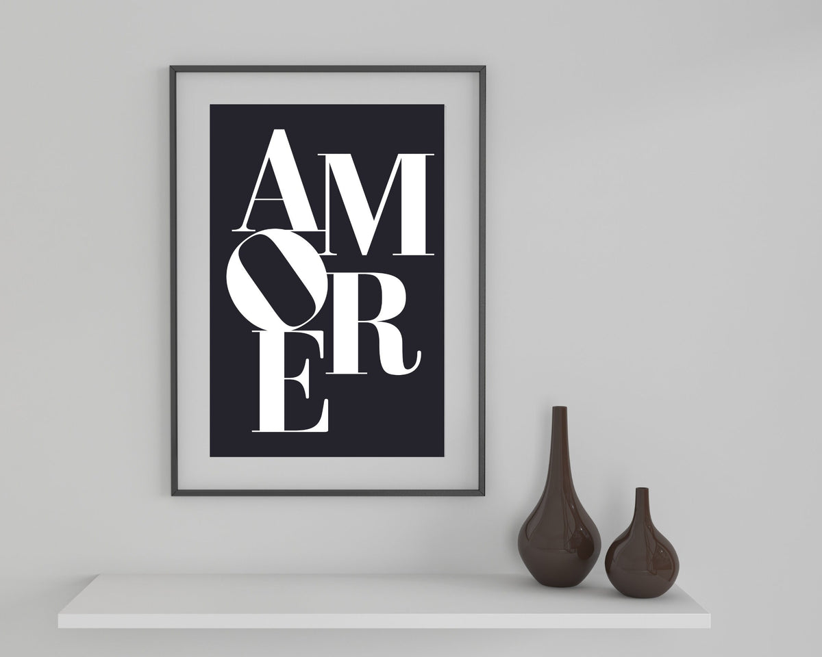 AMORE | Poster | Typografie | schwarz