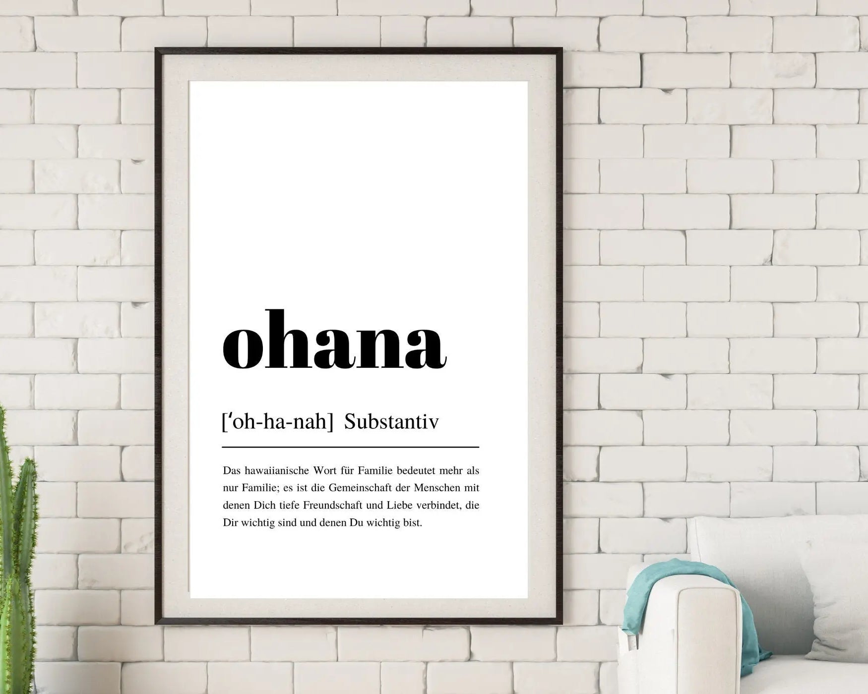 Ohana-Karte | Definition Familie | Grußkarte | Dankeskarte | Freundschaftskarte | Muttertag | A6 | Handhabung von Kraftpapier