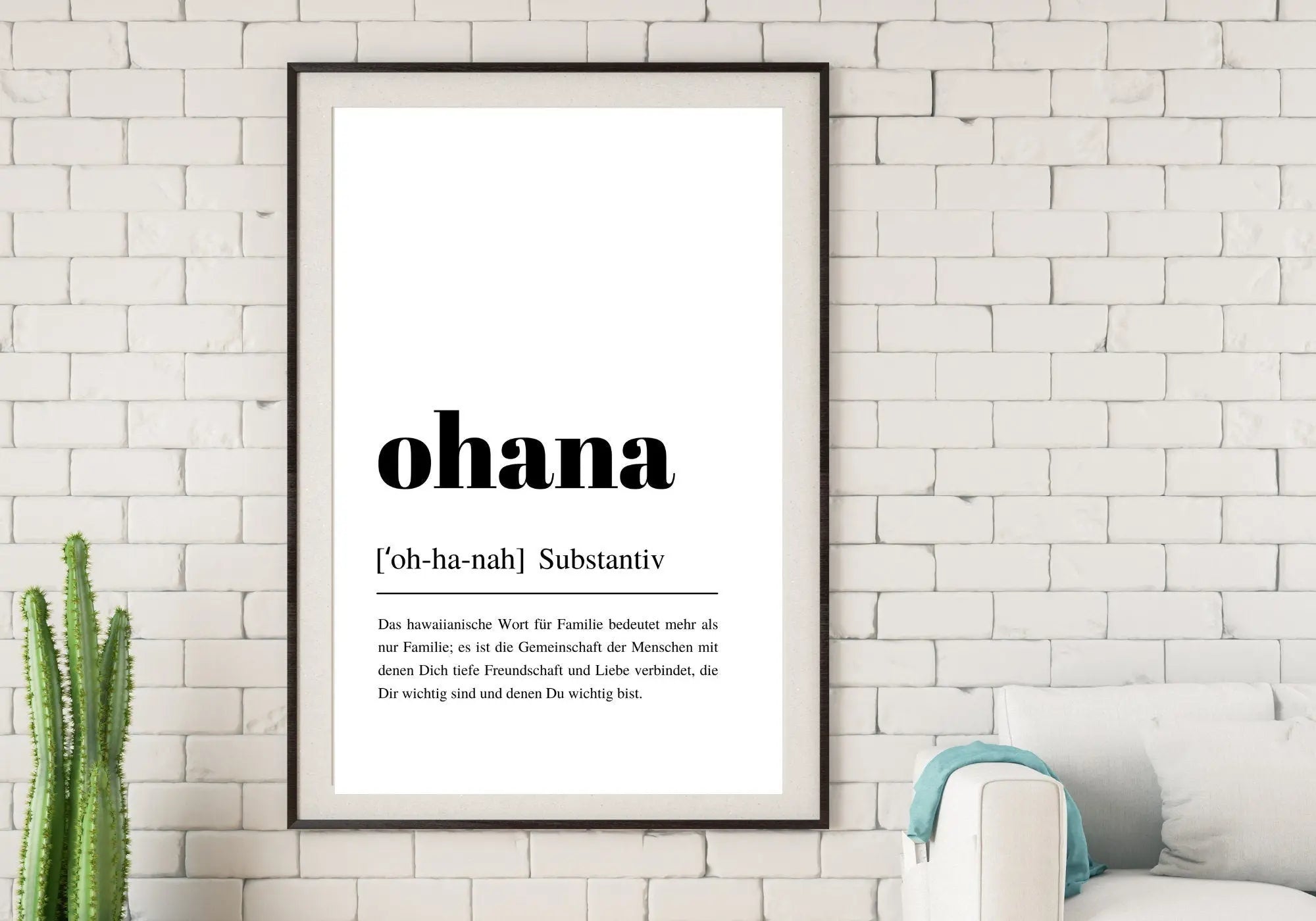 Ohana-Karte | Definition Familie | Grußkarte | Dankeskarte | Freundschaftskarte | Muttertag | A6 | Handhabung von Kraftpapier