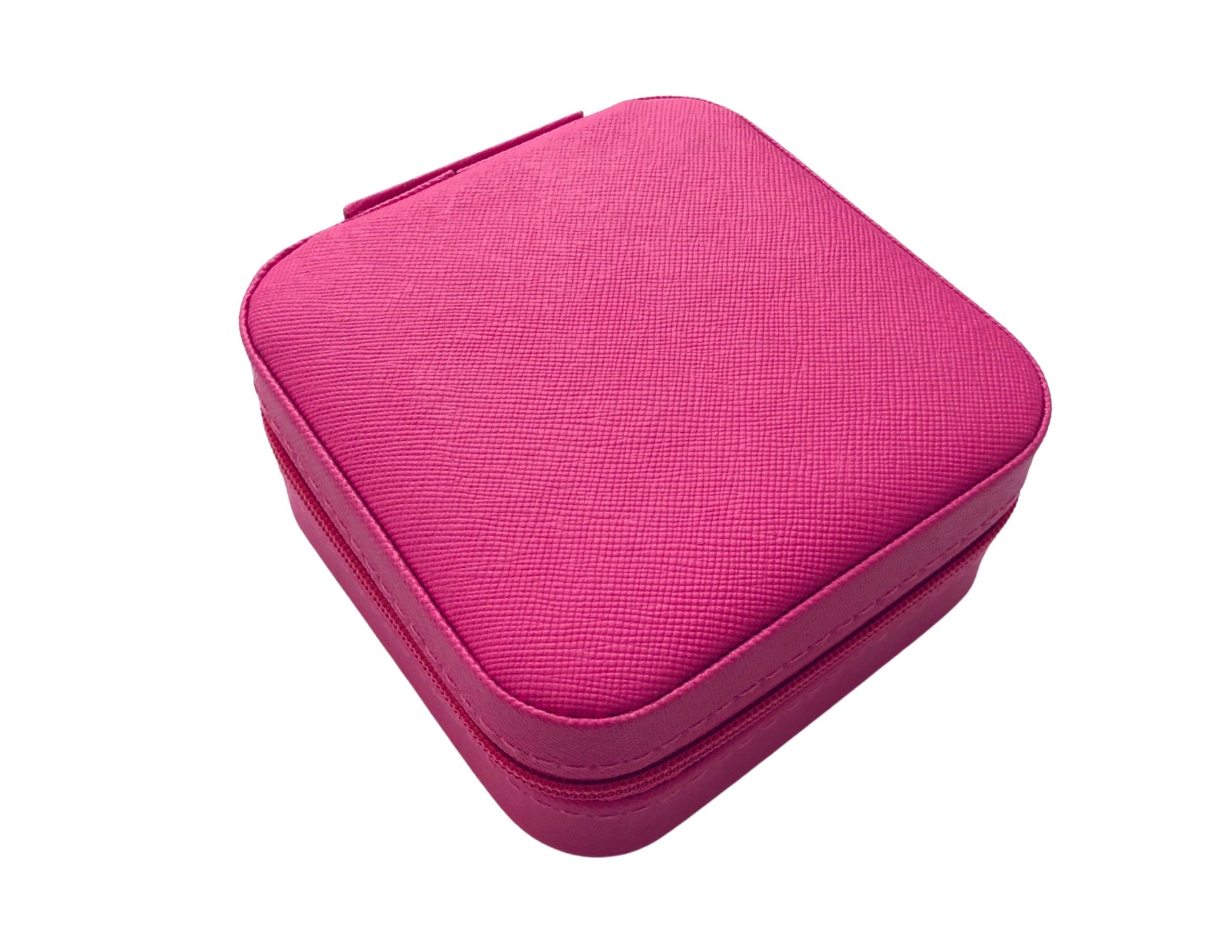 Schmuck-Etui für die Reise | personalisierte Schmuckbox | kleine Schatulle mit Namen | rosa, pink, schwarz, beige