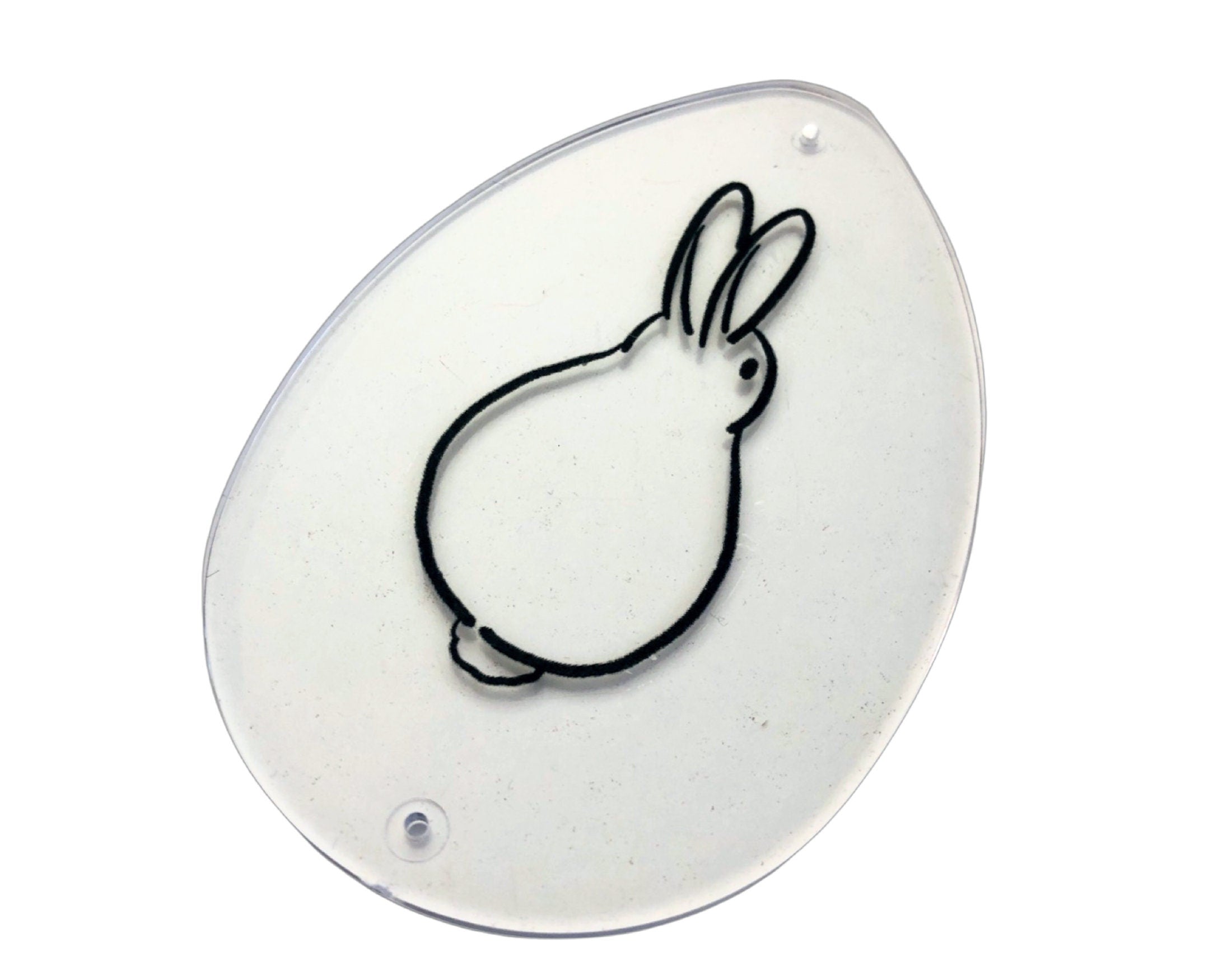 Acryl Anhänger Osterhase | 3 Stück | transparente eiförmige Osteranhänger