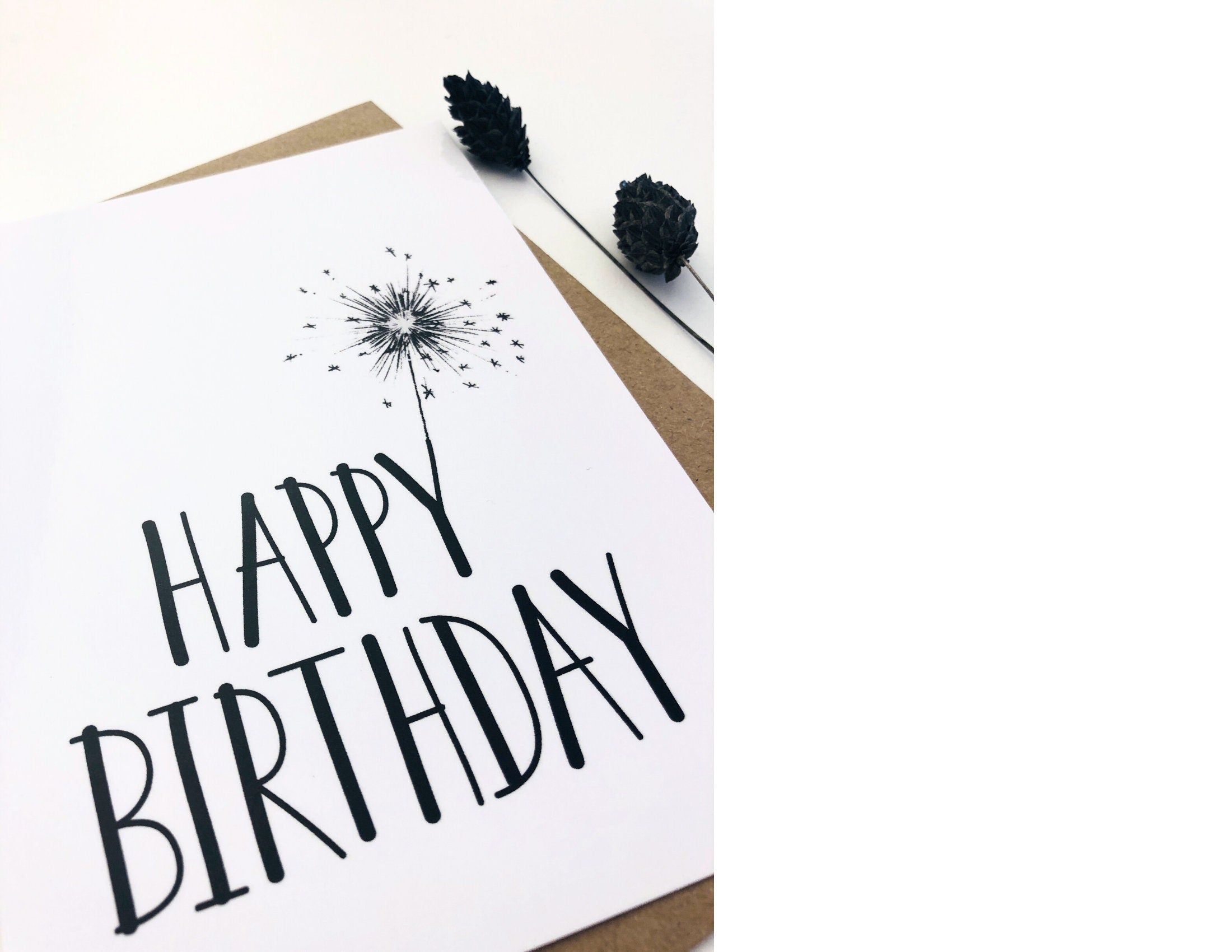 Karte Geburtstag | Happy Birthday | Kraftpapierumschlag