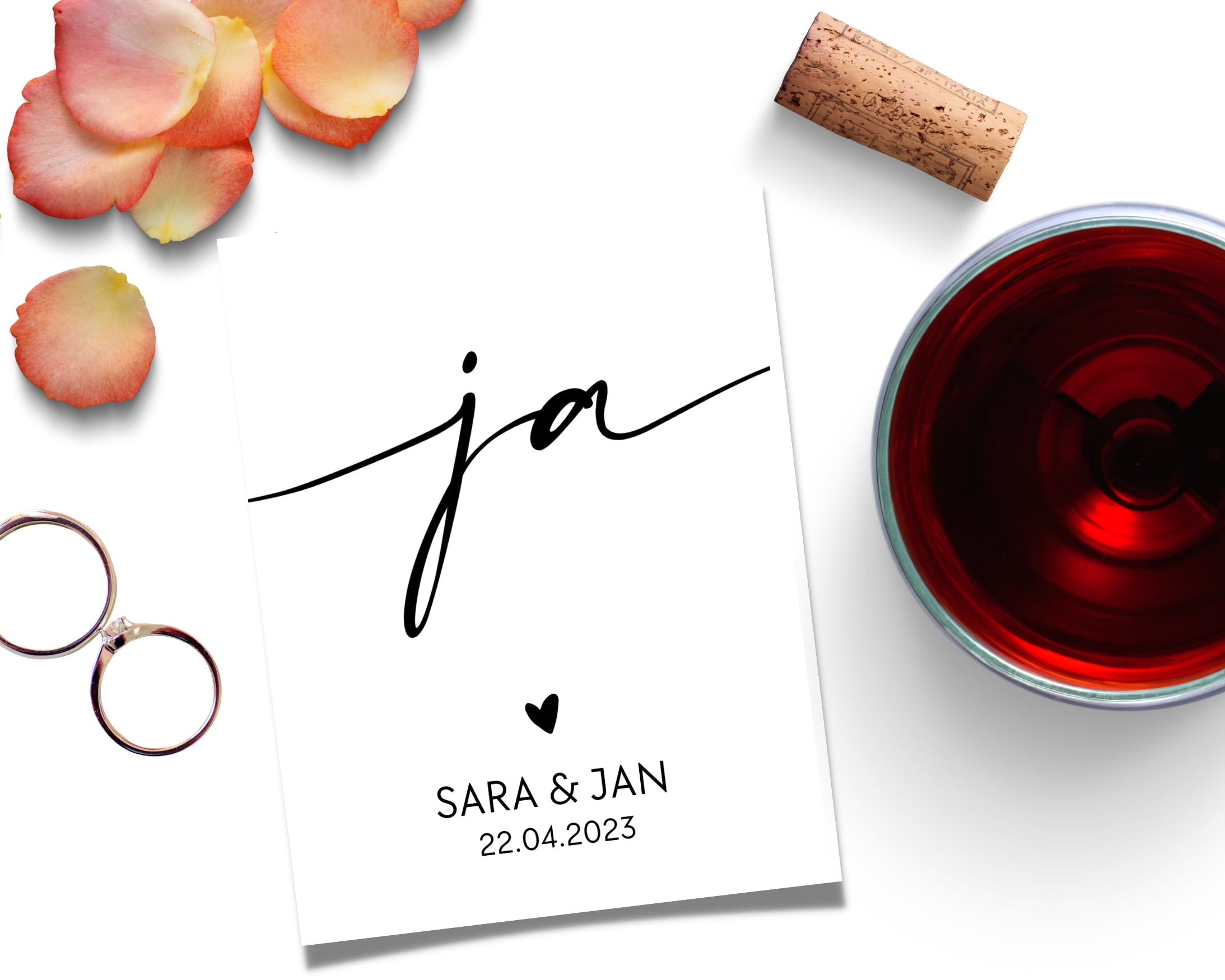 Personalisiertes Weinflaschen Etikett | Hochzeit