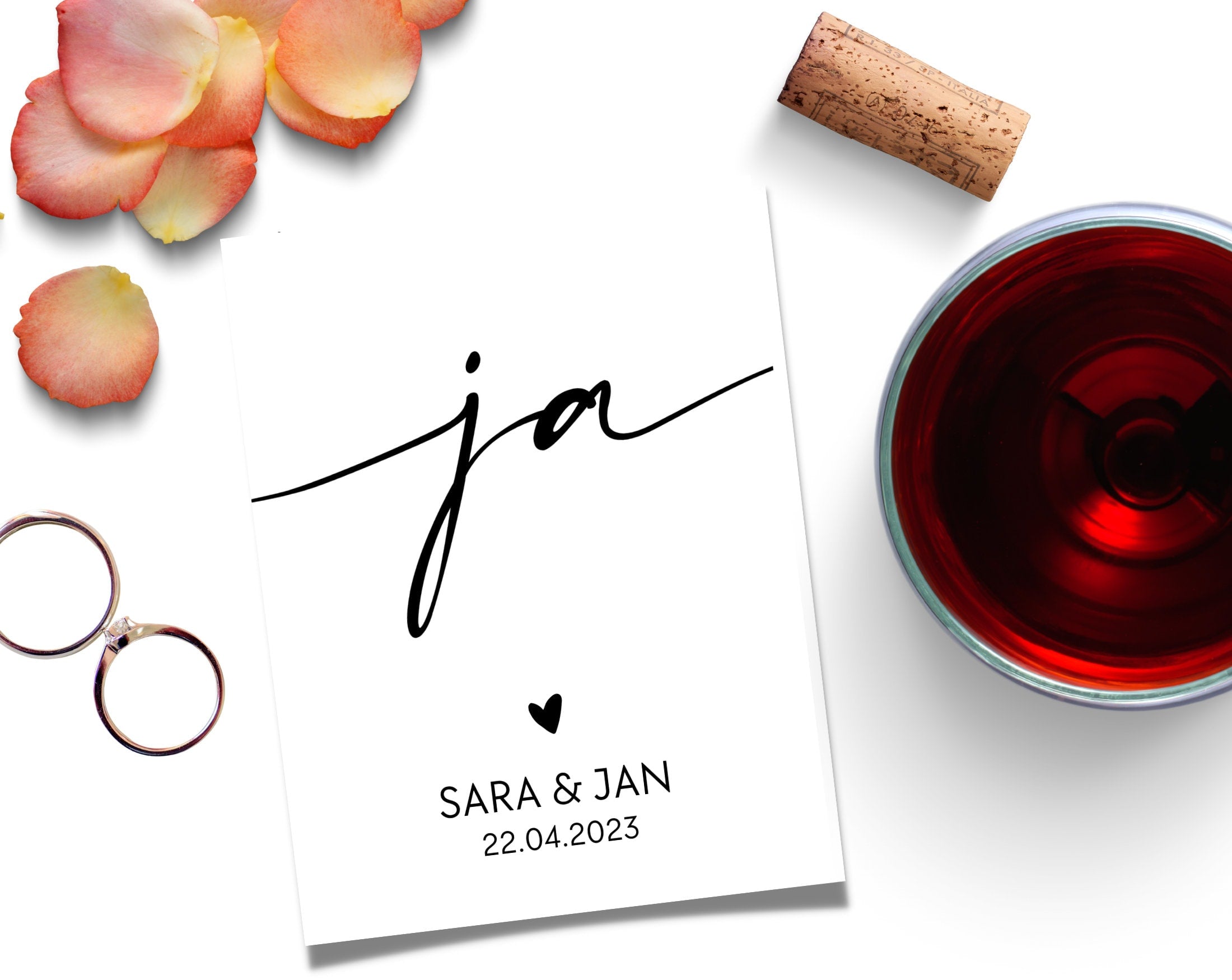 Personalisiertes Weinflaschen Etikett | Hochzeit