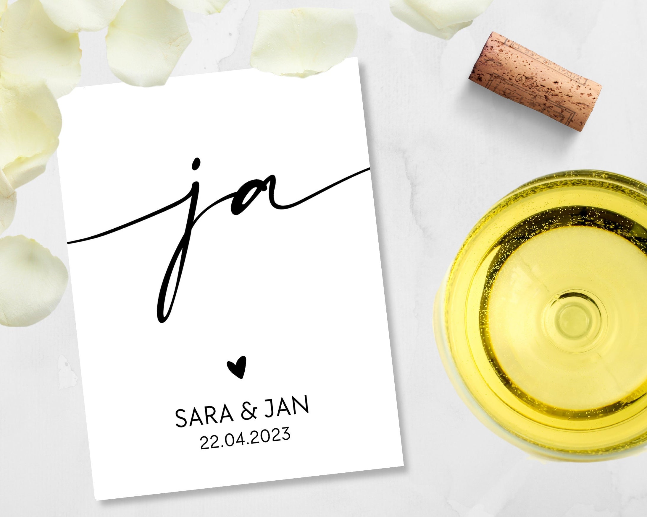 Personalisiertes Weinflaschen Etikett | Hochzeit