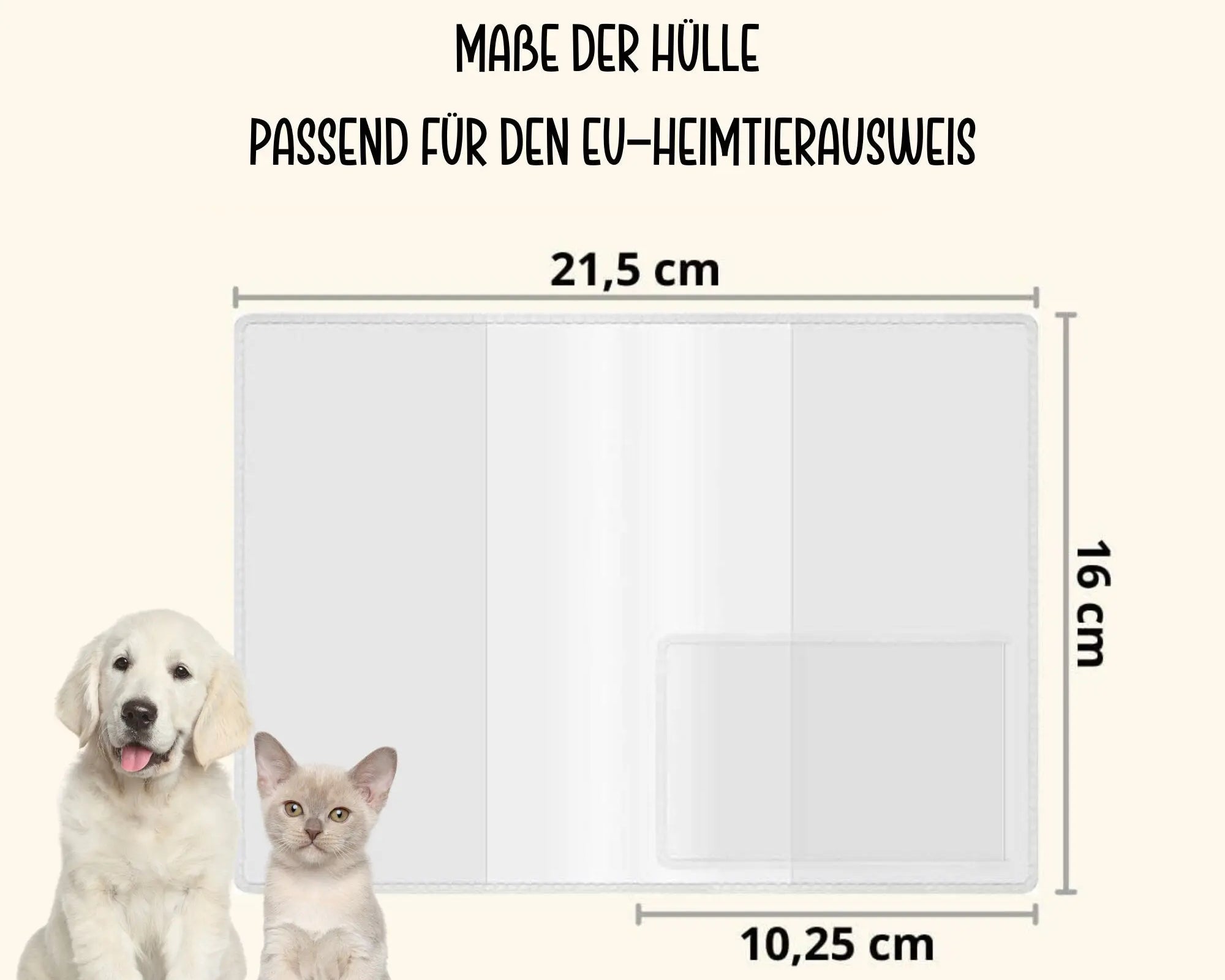 Heimtierausweis mit Foto | personalisierte Schutzhülle EU-Heimtierausweis | Katze Hund | mit Namen