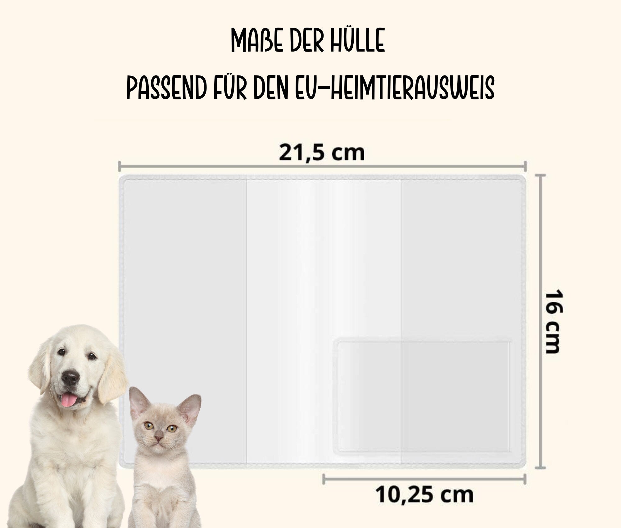 Heimtierausweis mit Foto | personalisierte Schutzhülle EU-Heimtierausweis | Katze Hund | mit Namen