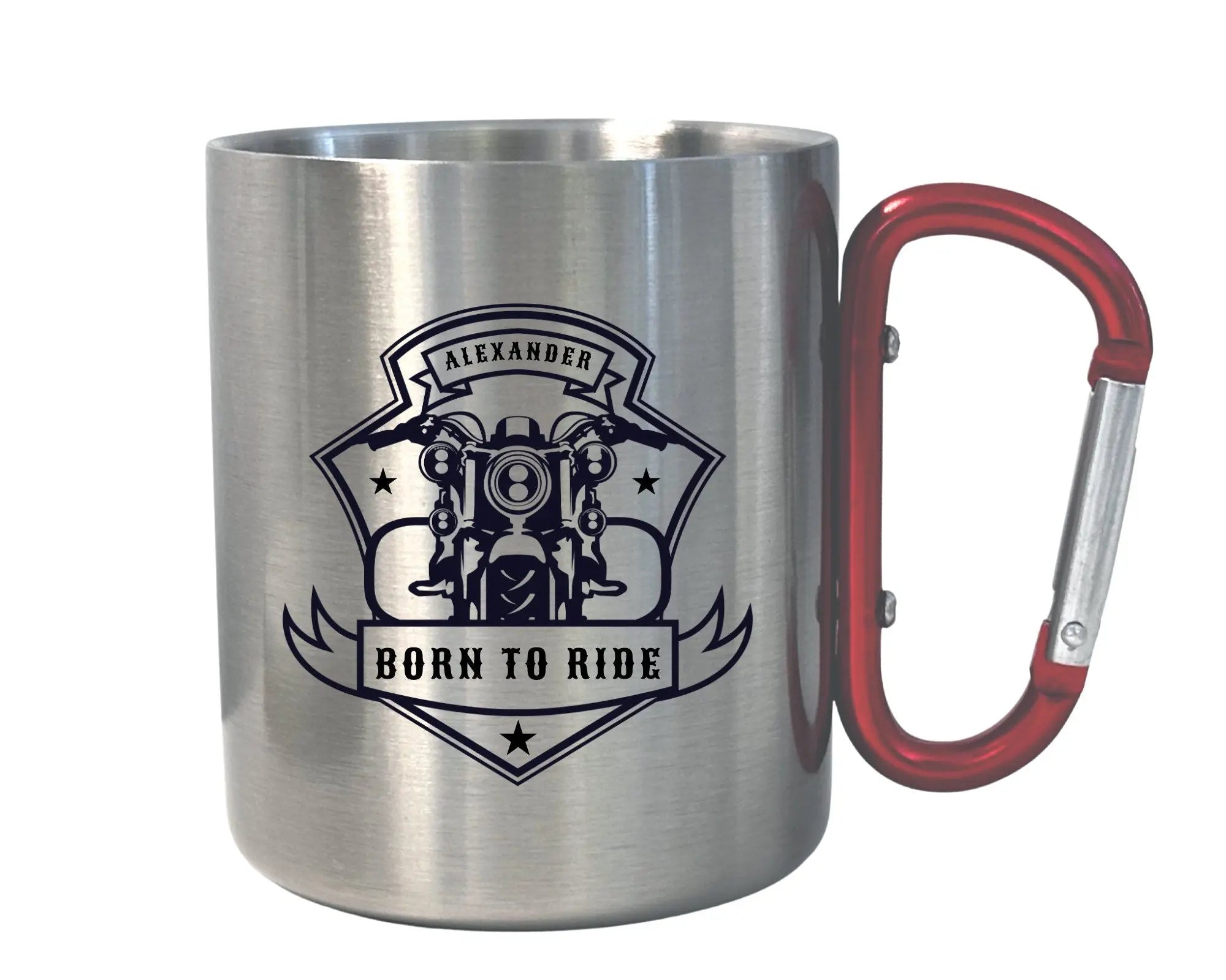 Karabinertasse | Personalisierbar | Tasse für Biker