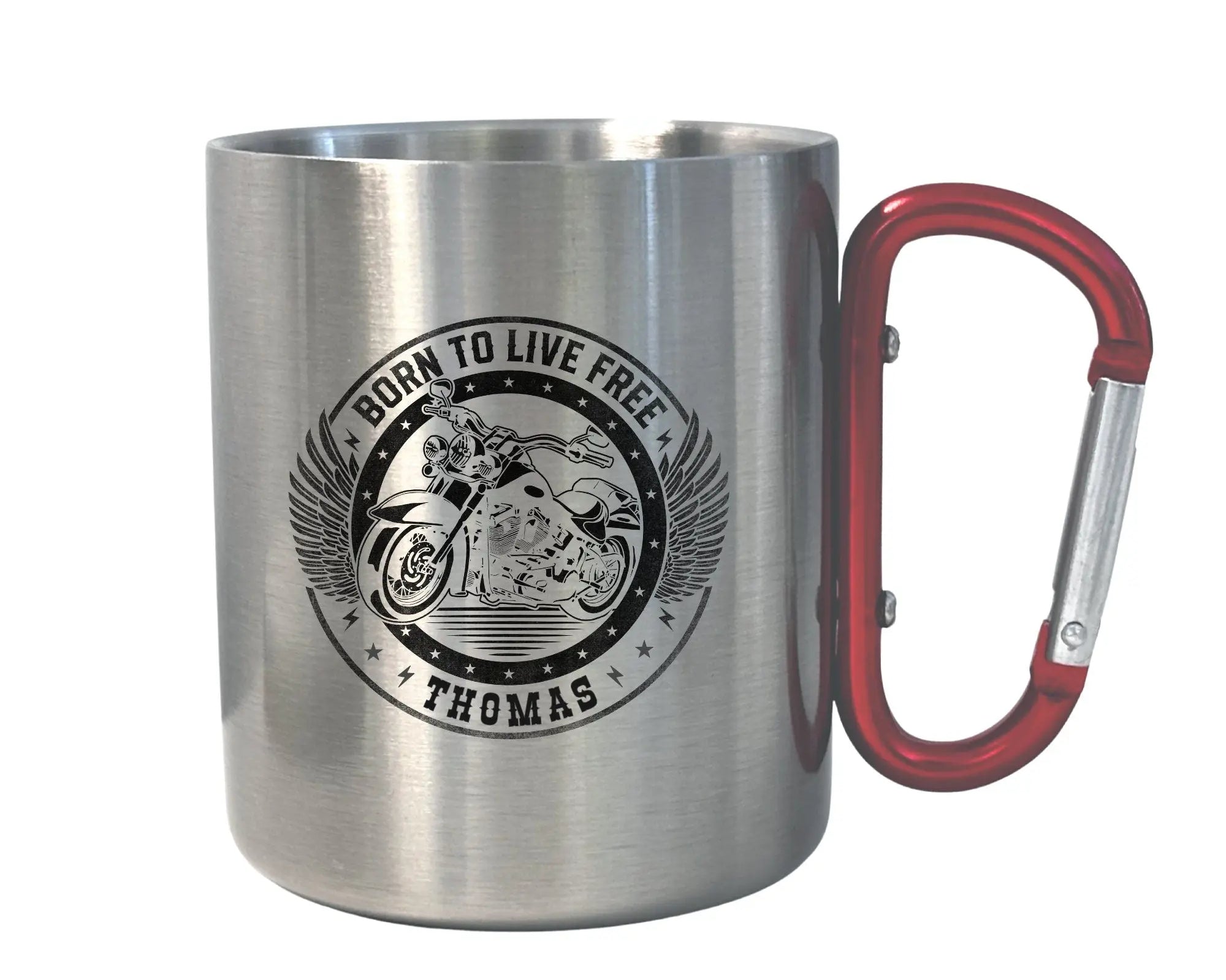 Karabinertasse | Personalisierbar | Tasse für Biker