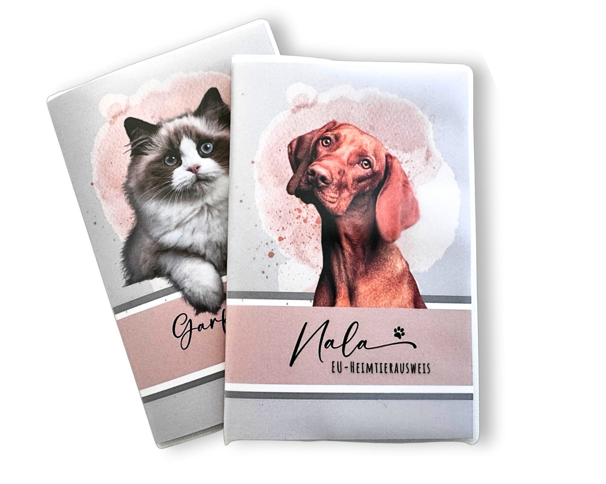 Heimtierausweis mit Foto | personalisierte Schutzhülle EU-Heimtierausweis | Katze Hund | mit Namen