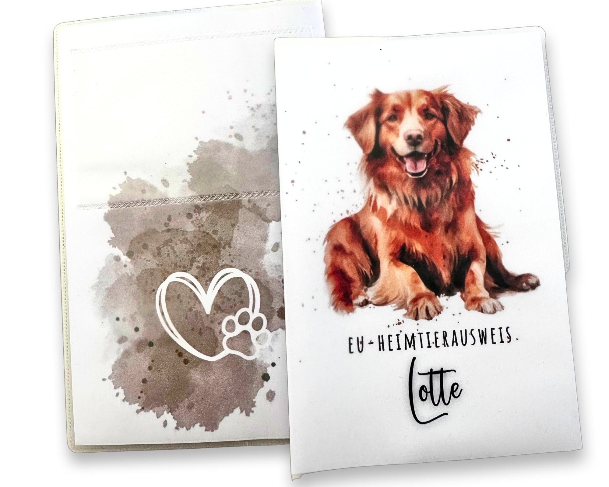 Heimtierausweis mit Illustration | personalisierte Hülle