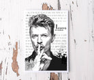 Karte | David Bowie | Art Card | schwarz weiß | A6 | Kraftpapierumschlag